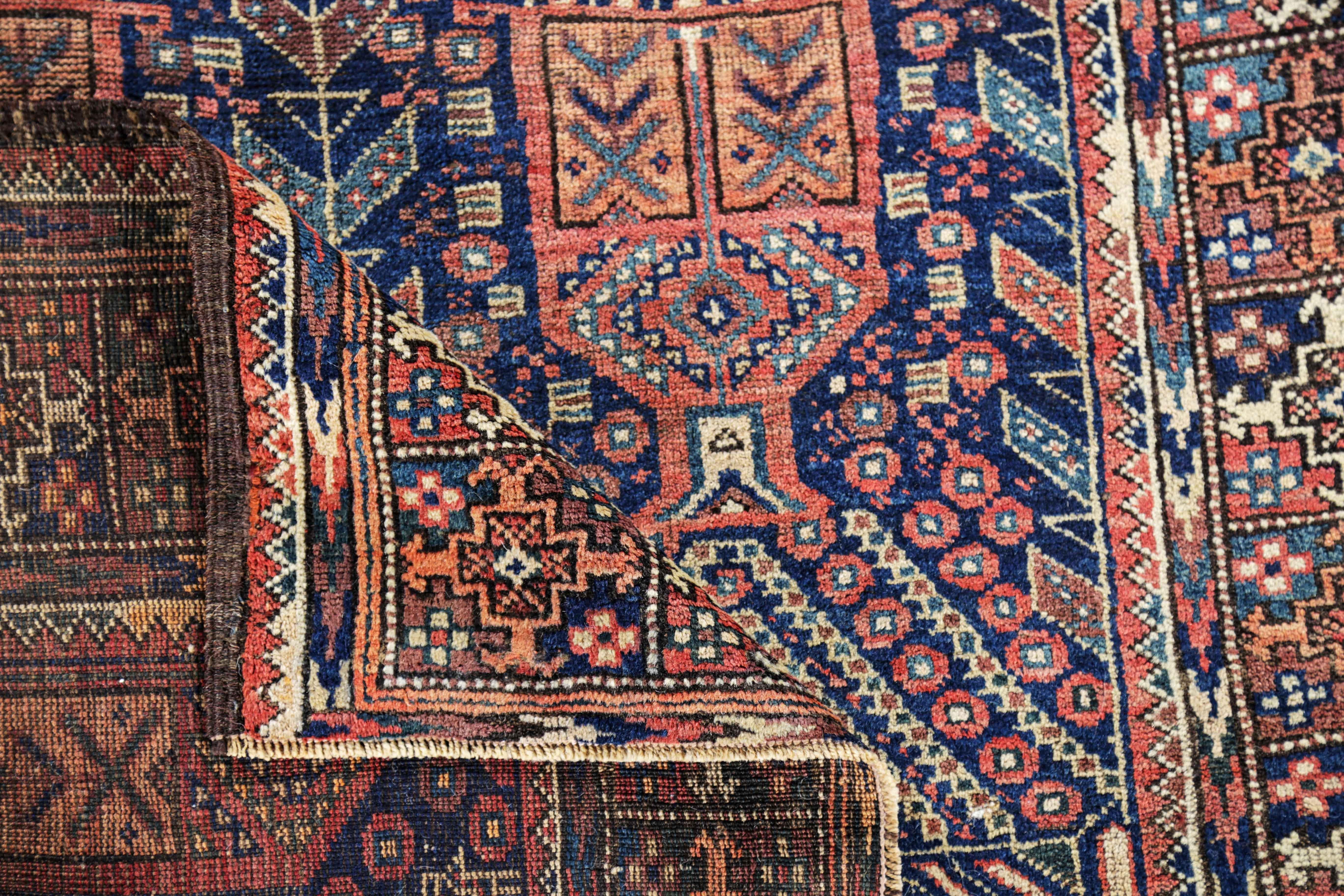20th Century Antique Persian Area Rug Balouch Design For Sale