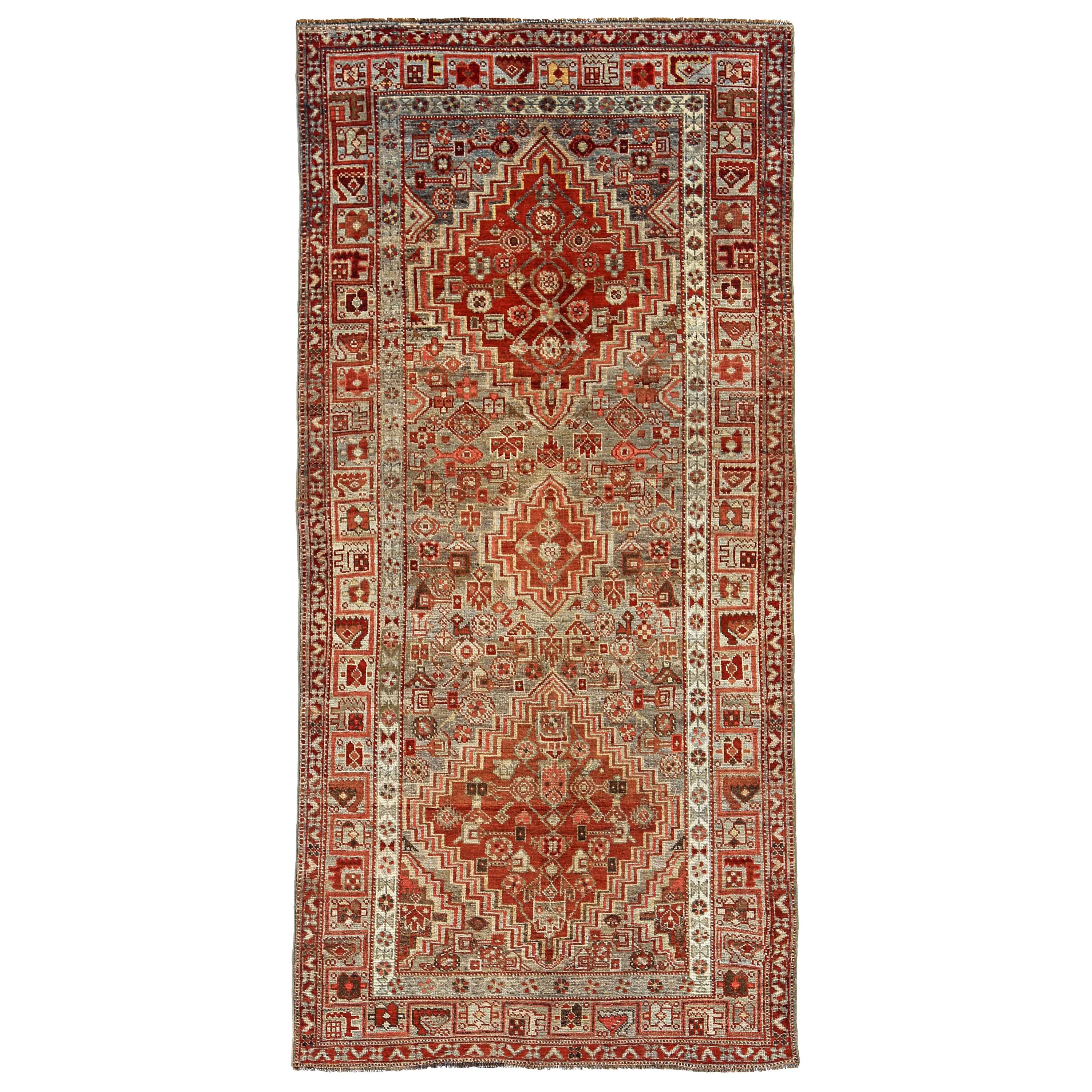 Antique Persian Area Rug Bijar Design