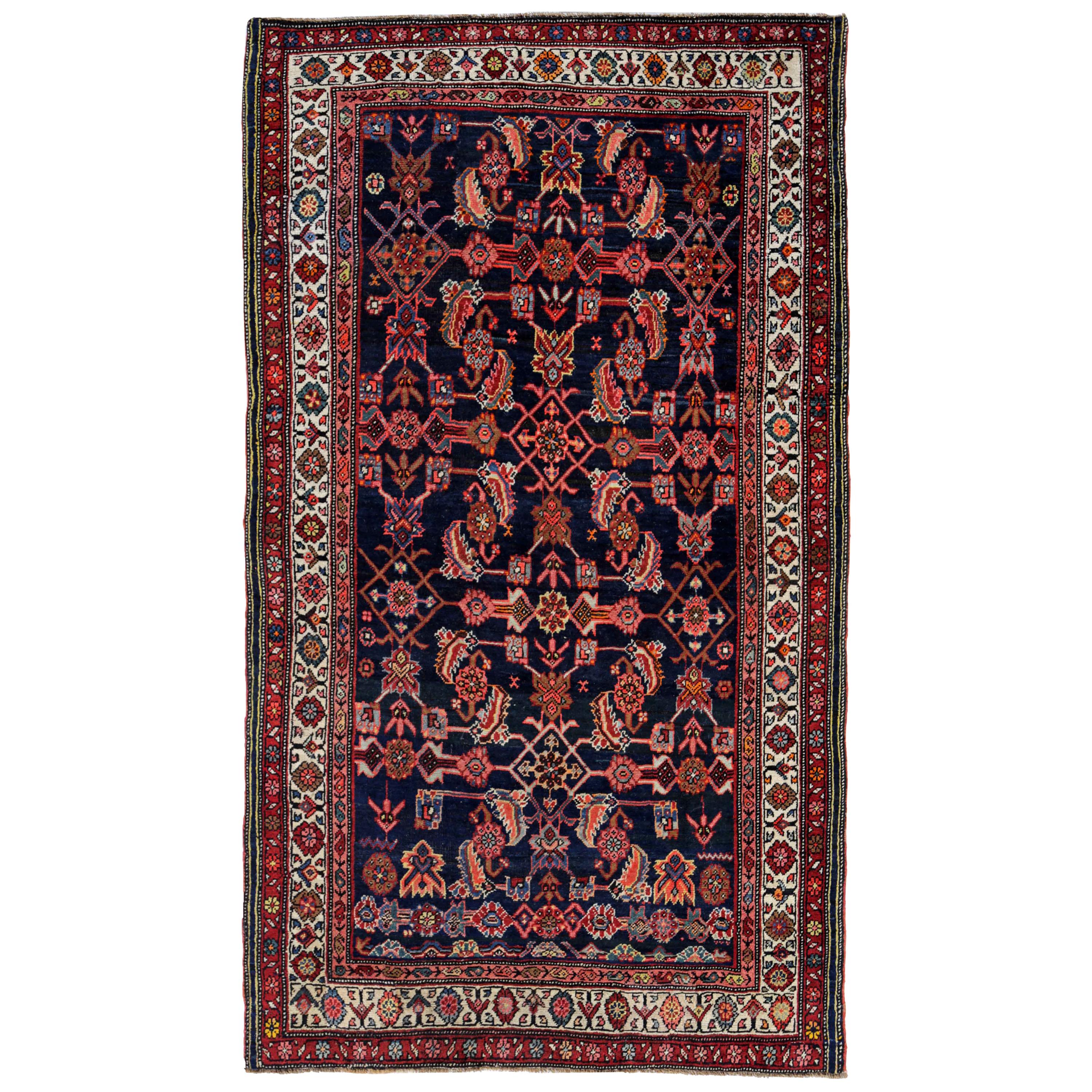 Antique Persian Area Rug Bijar Design For Sale