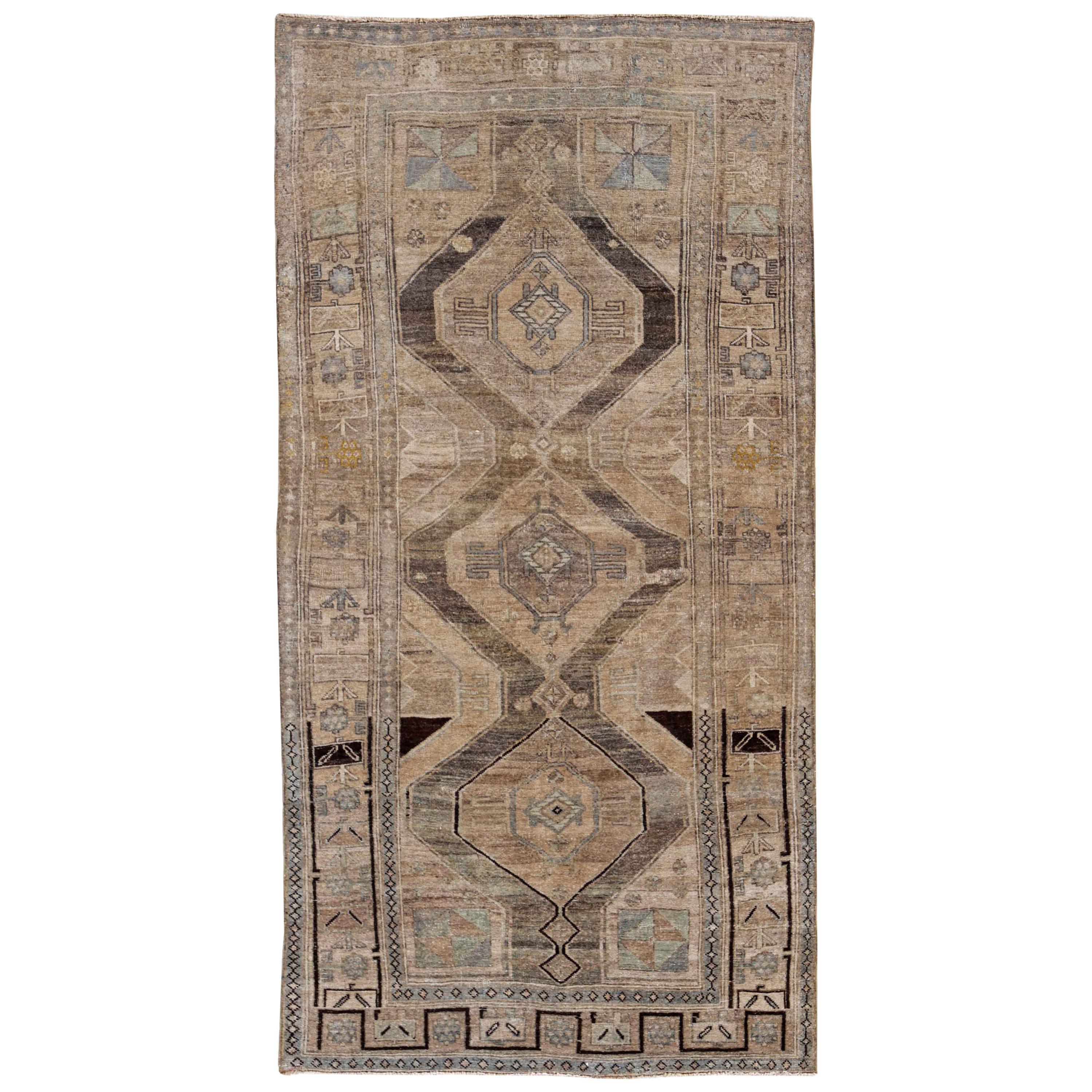 Antique Persian Area Rug Bijar Design For Sale