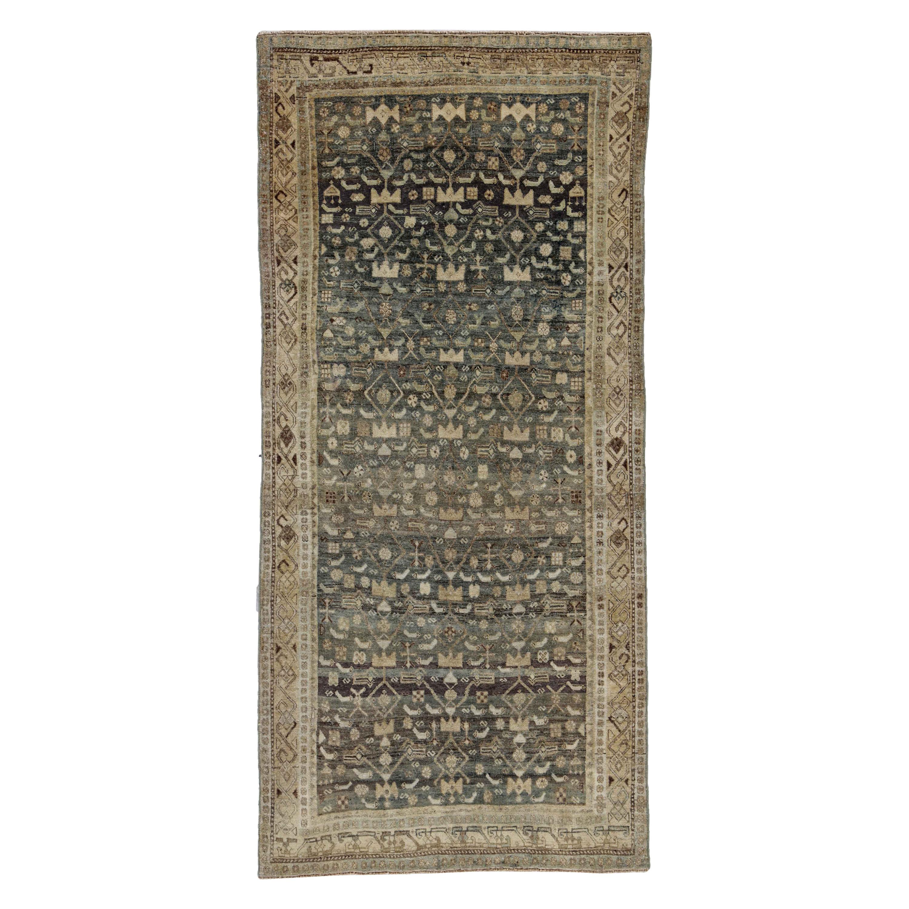 Antique Persian Area Rug Bijar Design For Sale