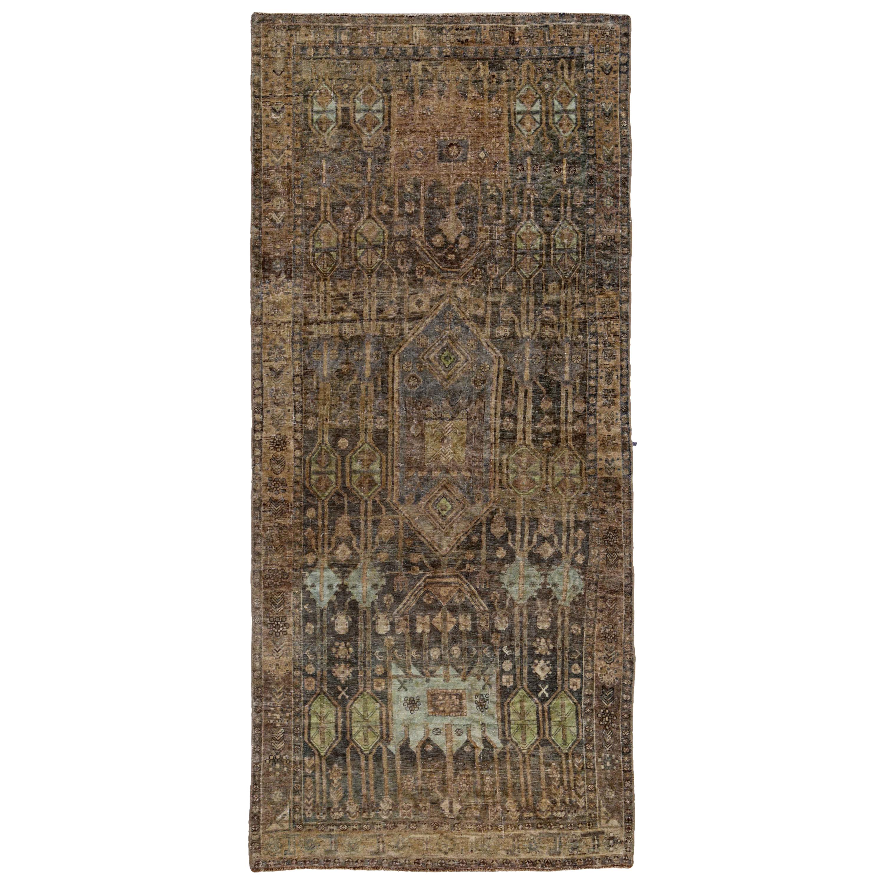 Antique Persian Area Rug Bijar Design