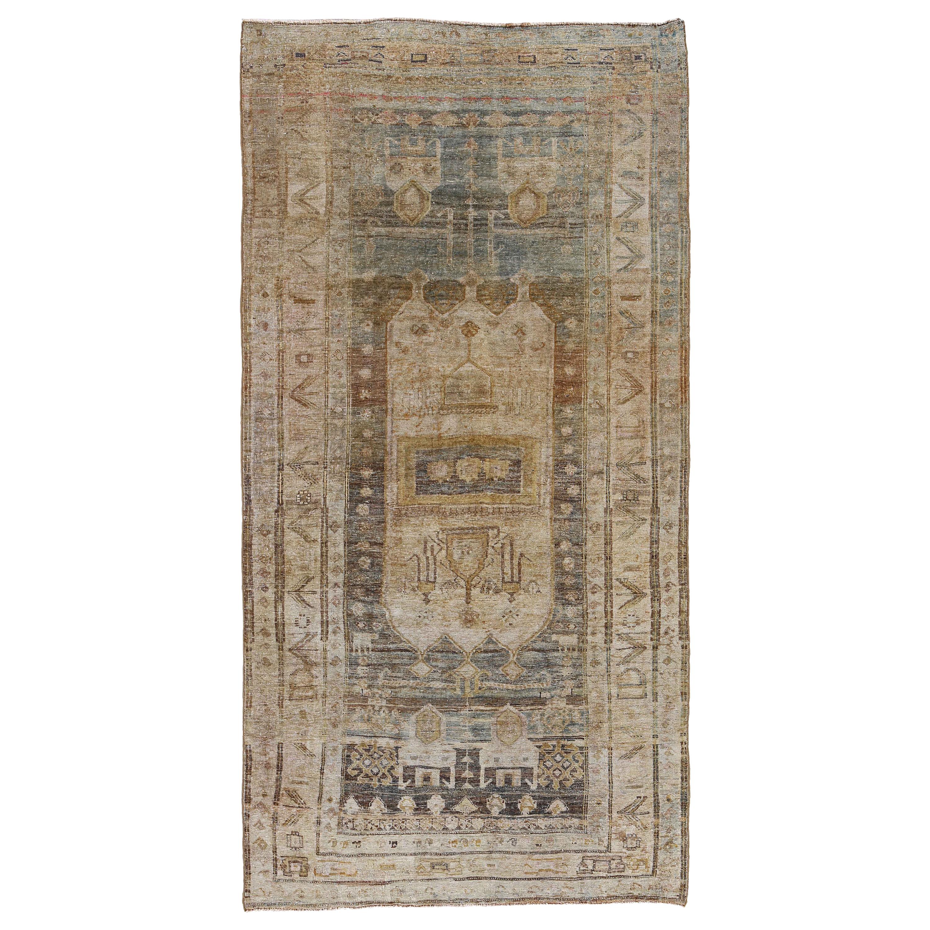 Antique Persian Area Rug Bijar Design For Sale at 1stDibs