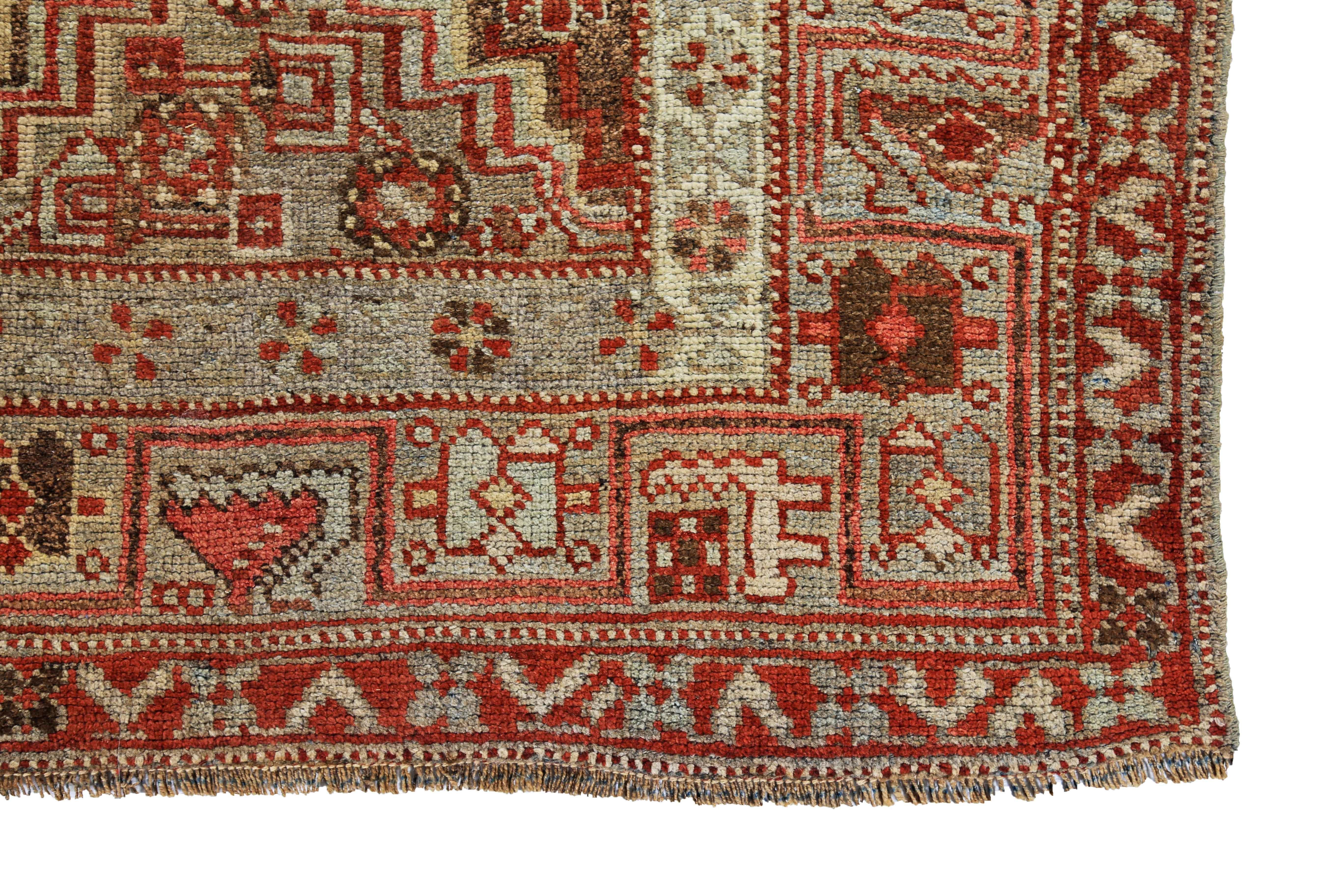 Tessuto a mano Tappeto persiano antico Bijar Design in vendita