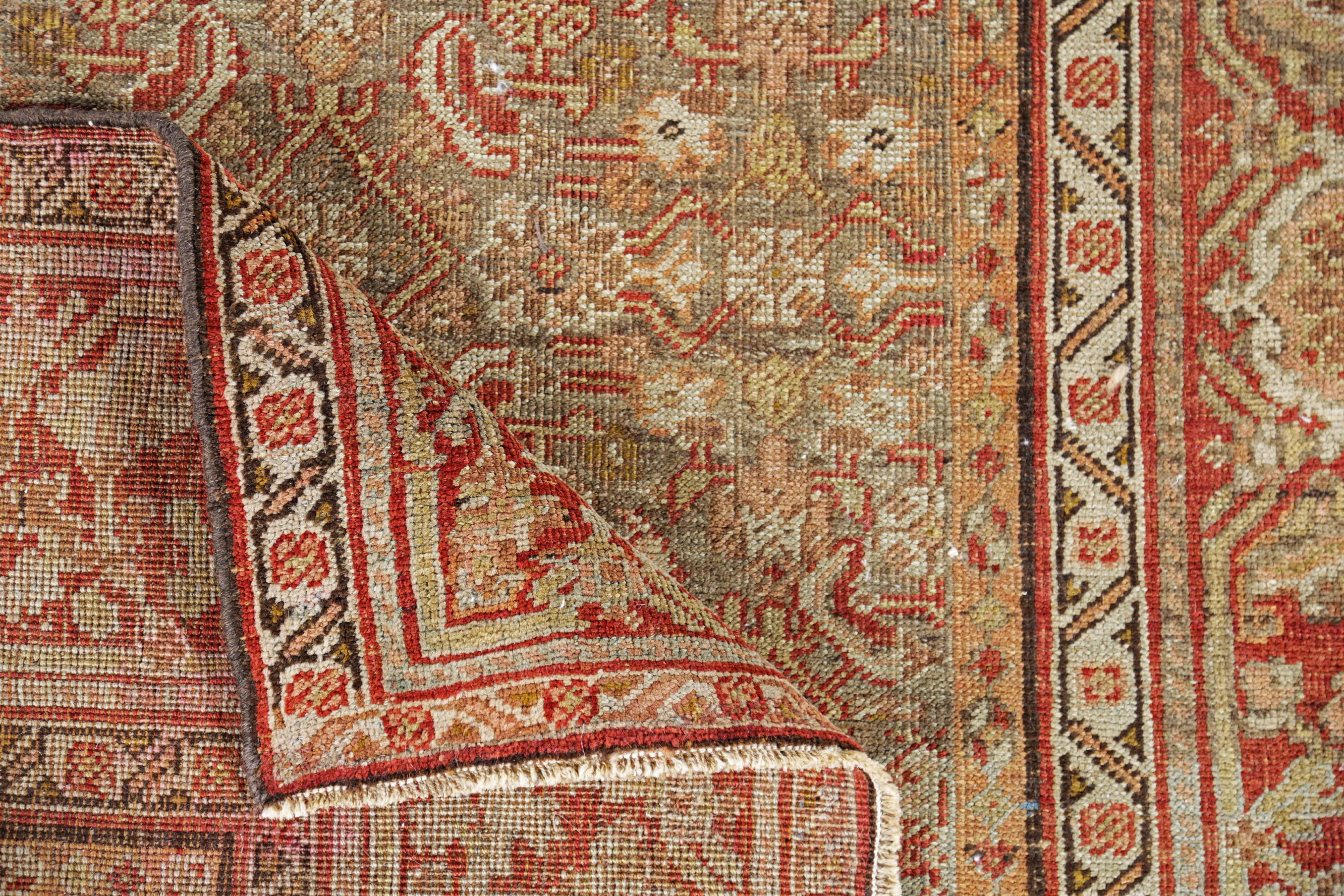 20th Century Antique Persian Area Rug Bijar Design For Sale