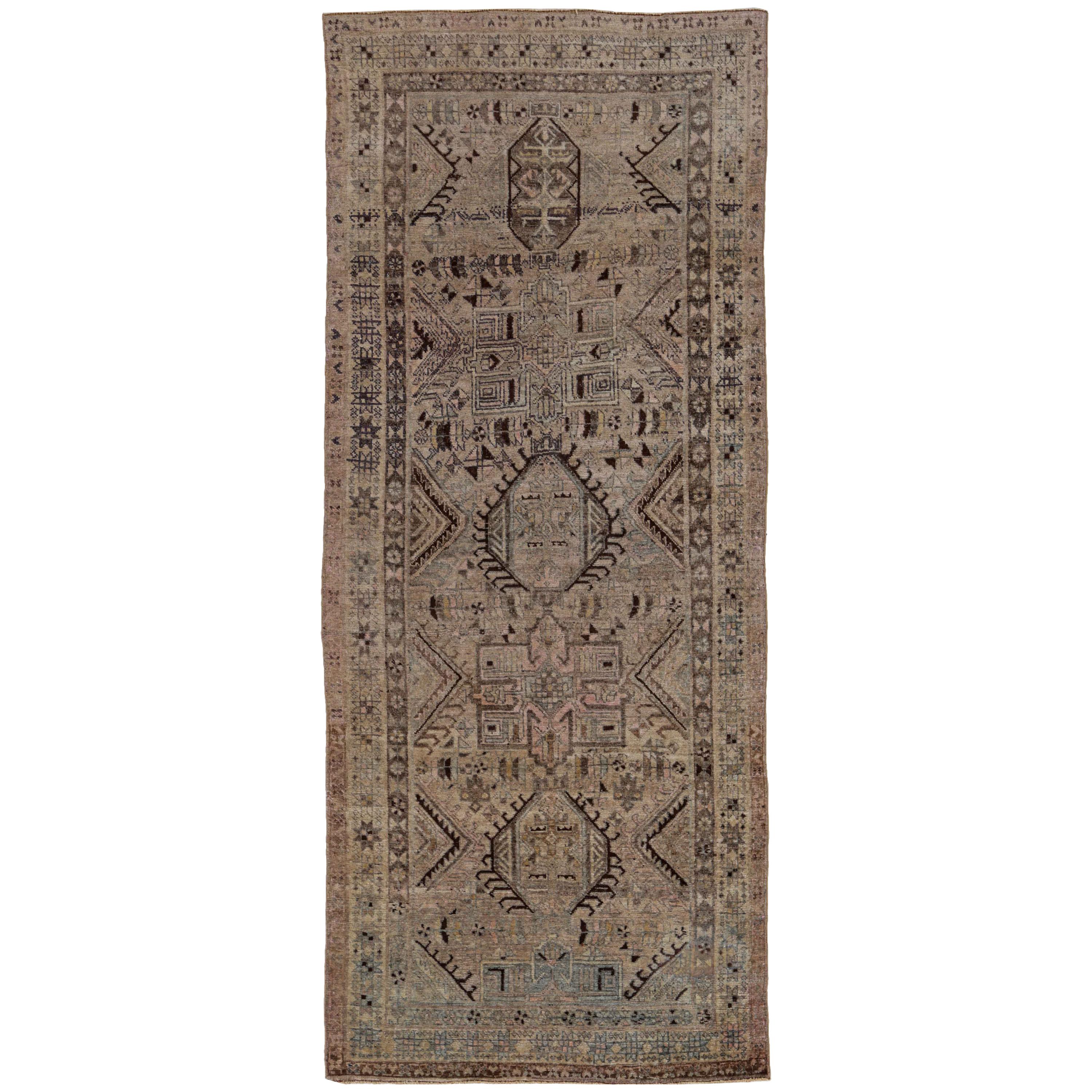 Antique Persian Area Rug Bijar Design For Sale