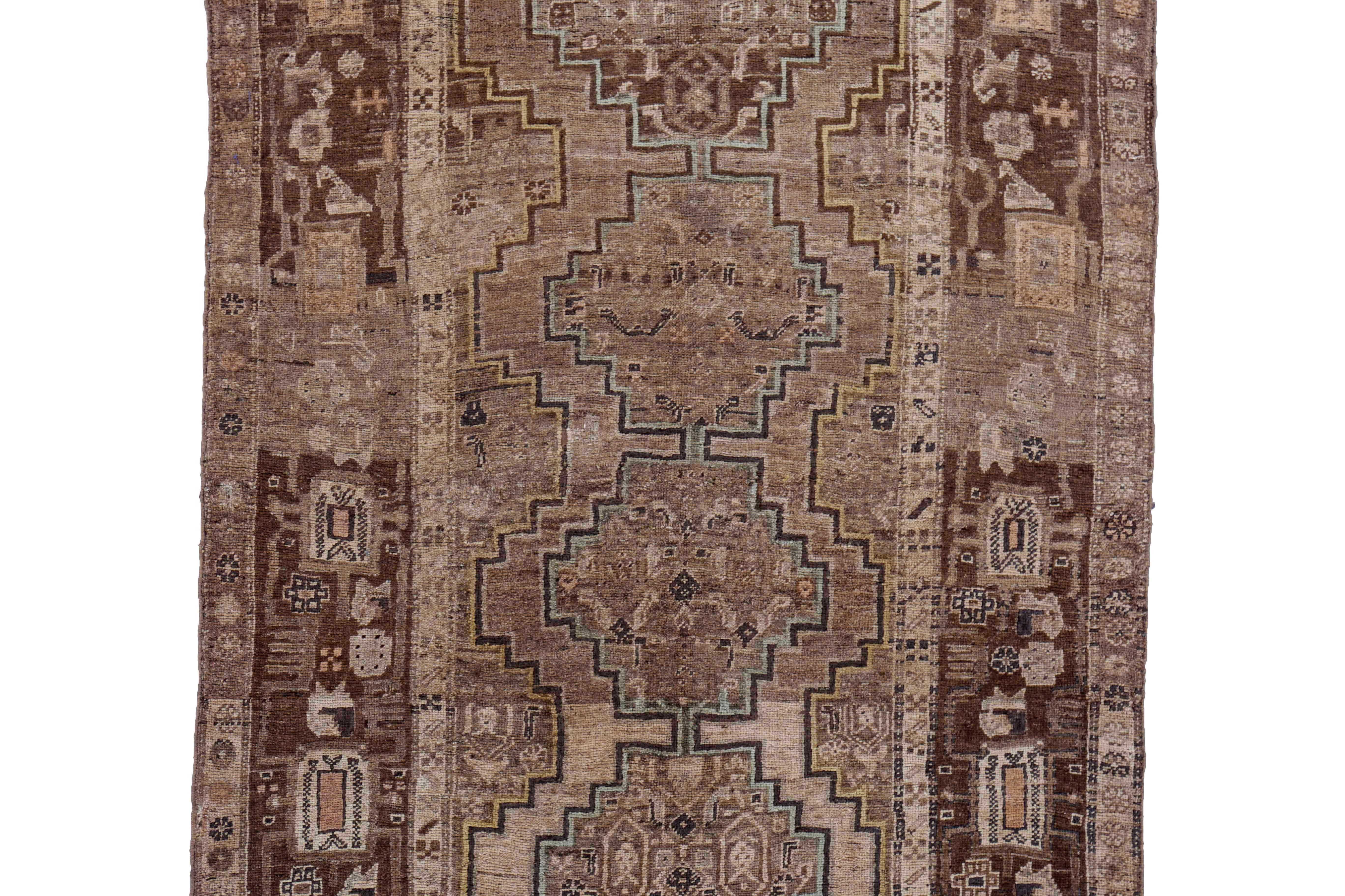 Other Antique Persian Area Rug Bijar Design For Sale