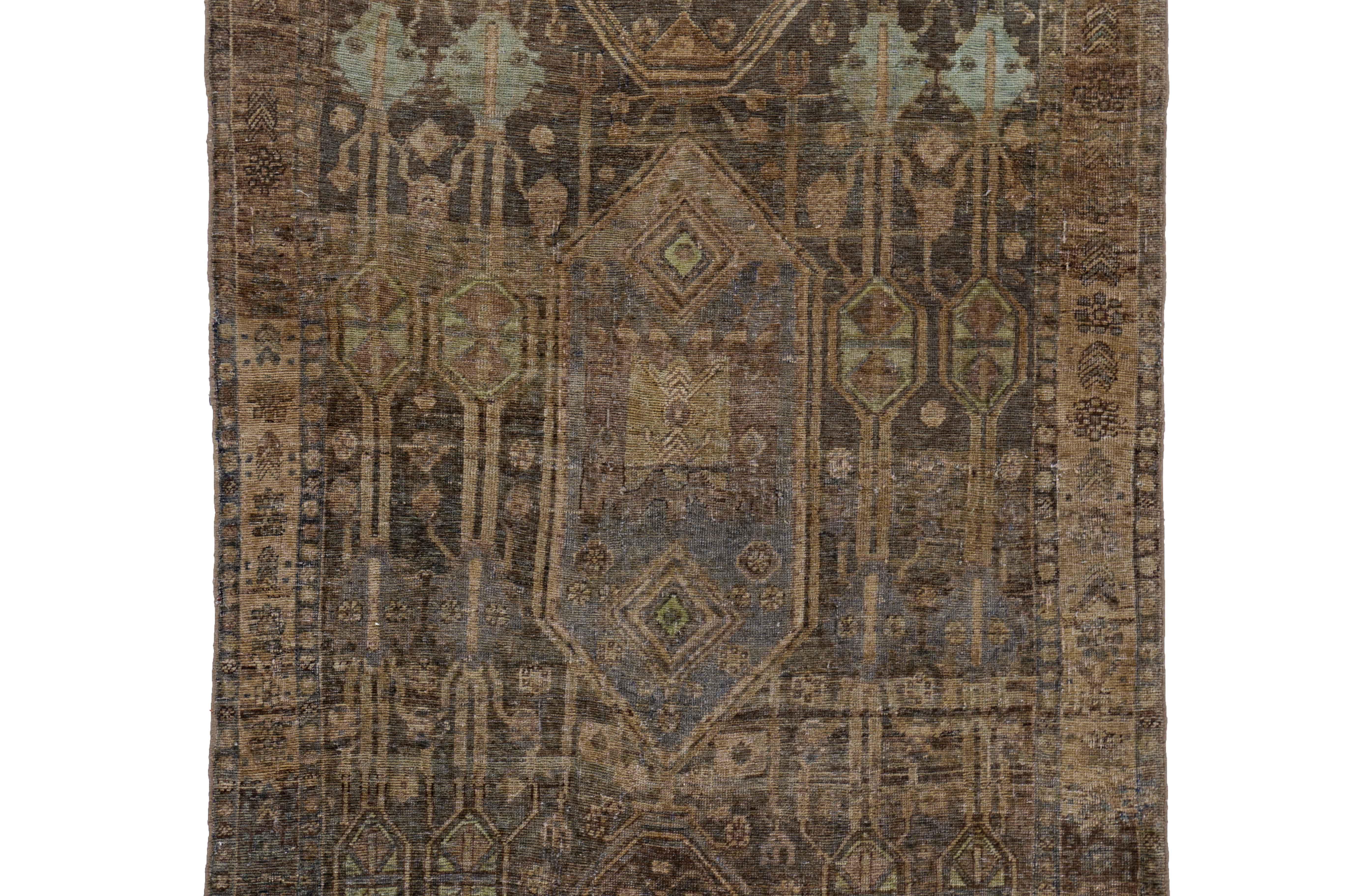 Other Antique Persian Area Rug Bijar Design For Sale