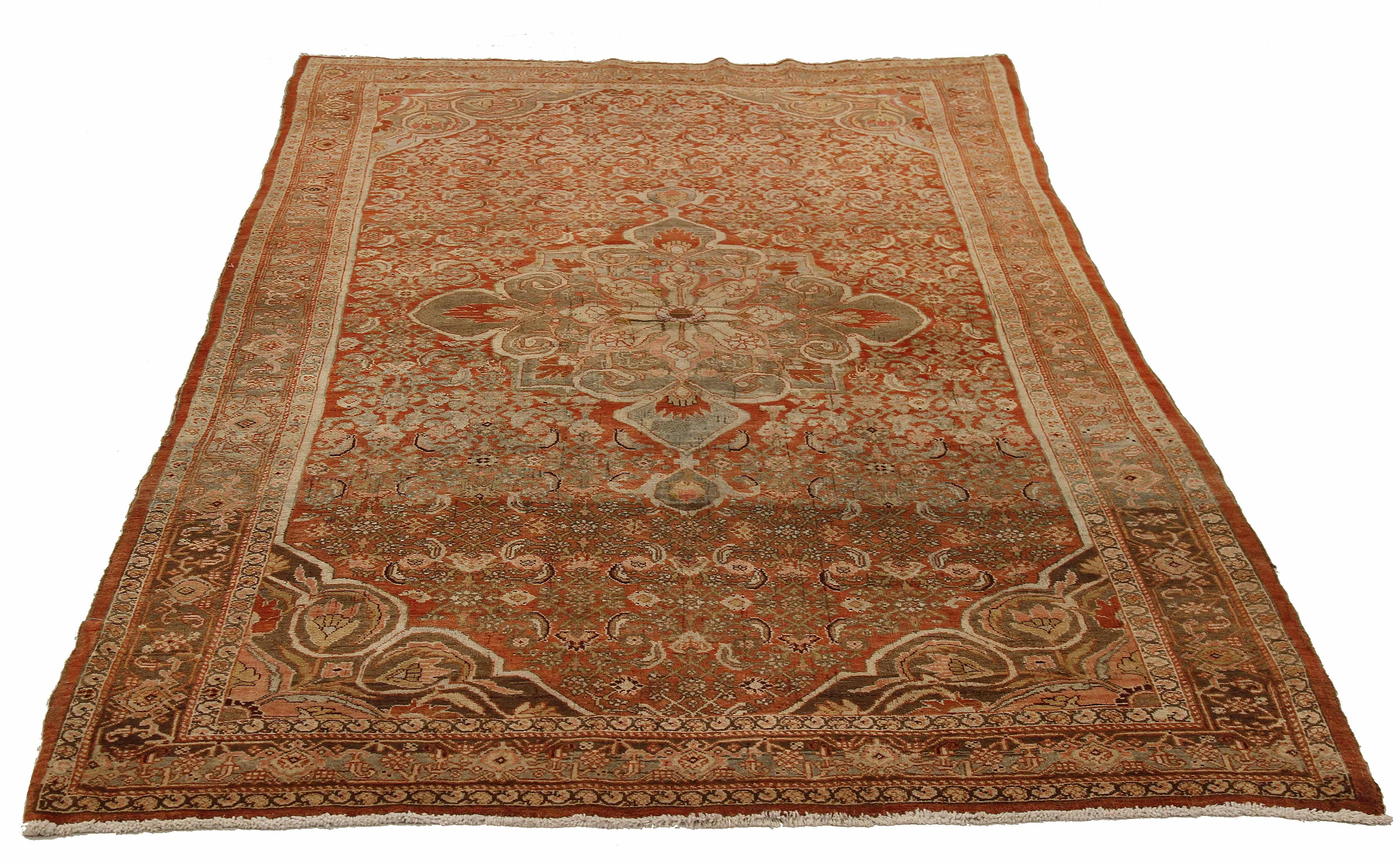 Antique Persian Area Rug - Handwoven with Premium Sheep's Wool & Natural Vegetable Dyes

Enhance your living space with this stunning antique Persian area rug, handcrafted from the finest sheep's wool and colored with eco-friendly vegetable dyes