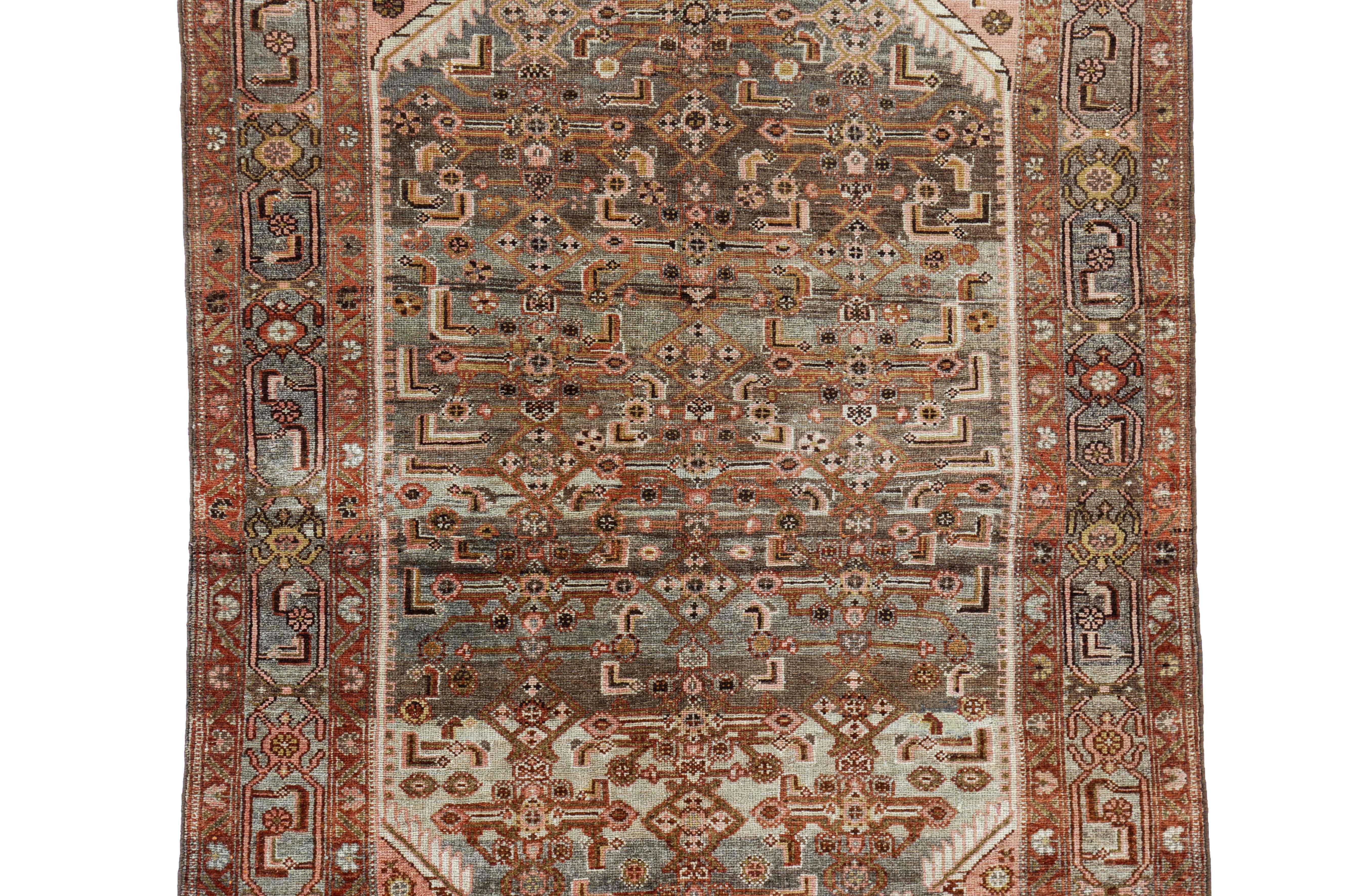 Other Antique Persian Area Rug Bijar Design For Sale