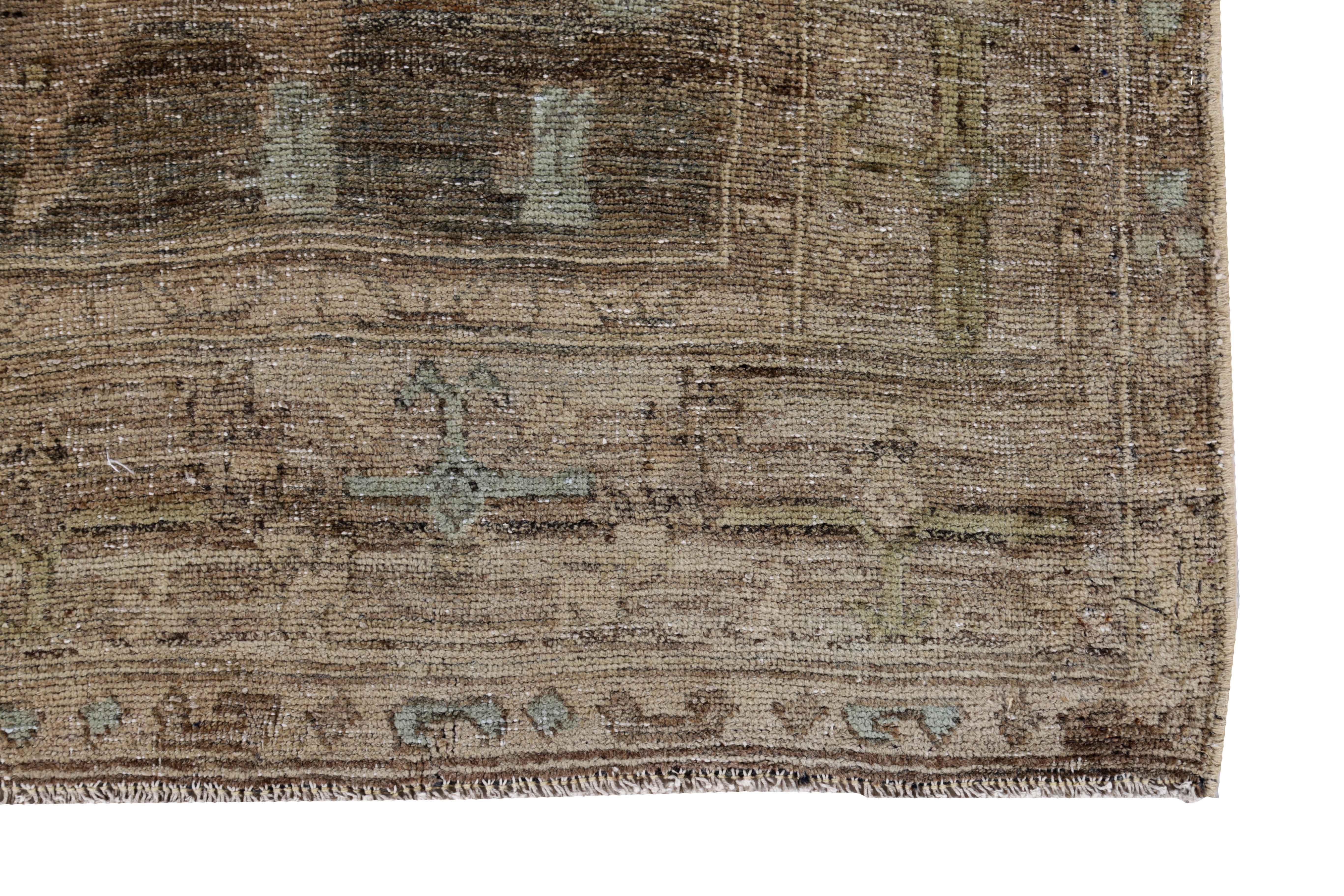 Hand-Woven Antique Persian Area Rug Bijar Design