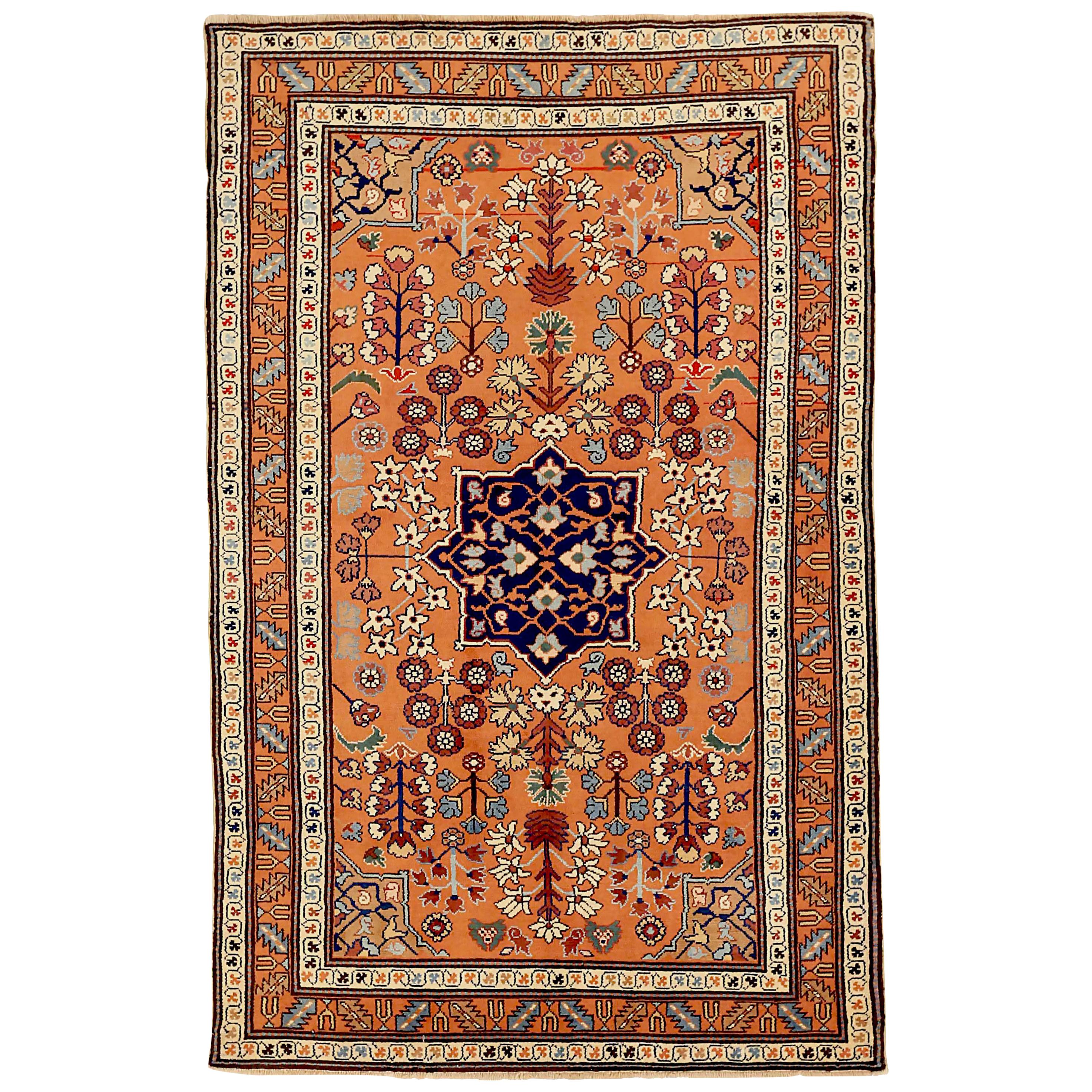 Antique Russian Area Rug Darband Design For Sale
