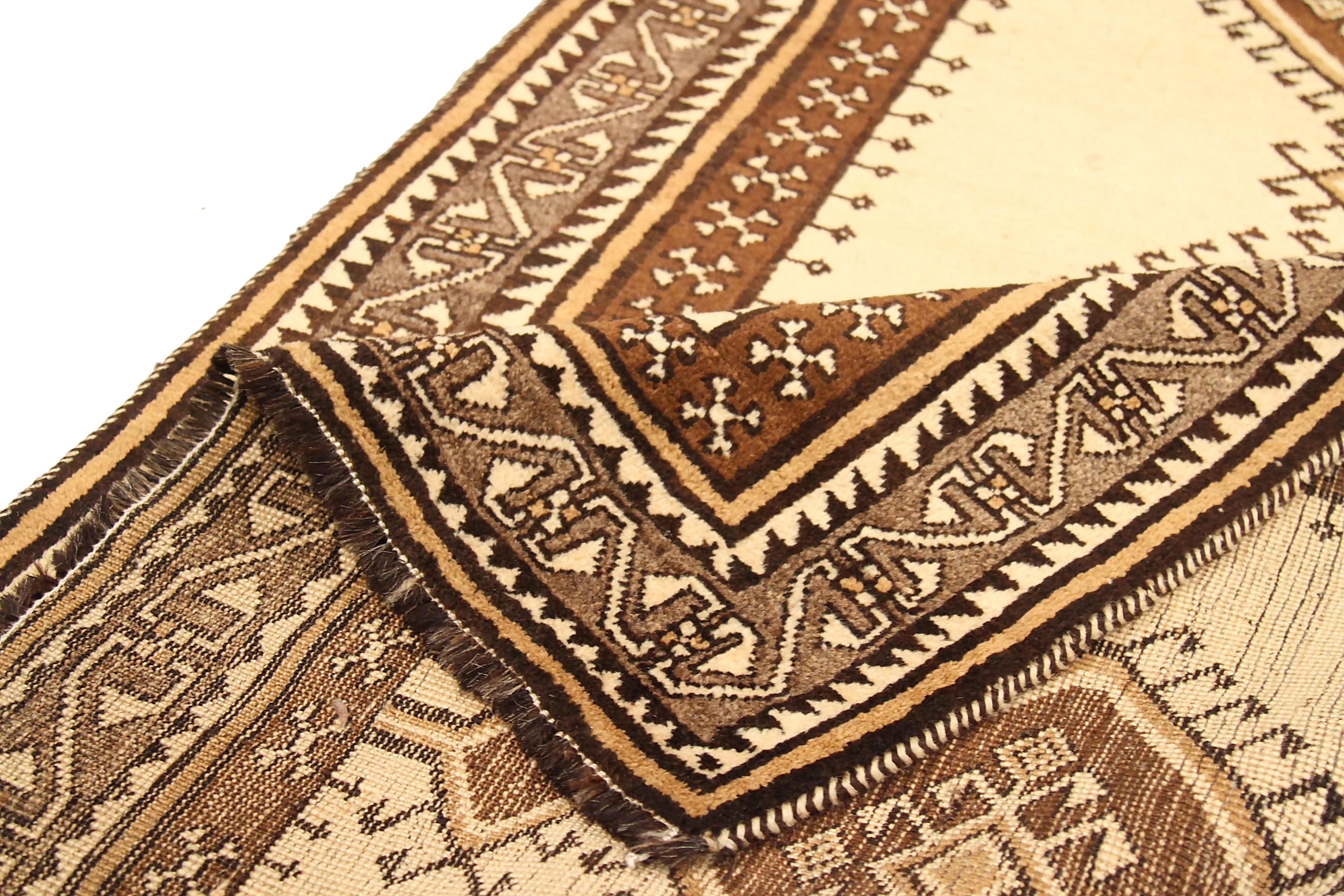 Hand-Woven Antique Persian Area Rug Gabbeh Design For Sale