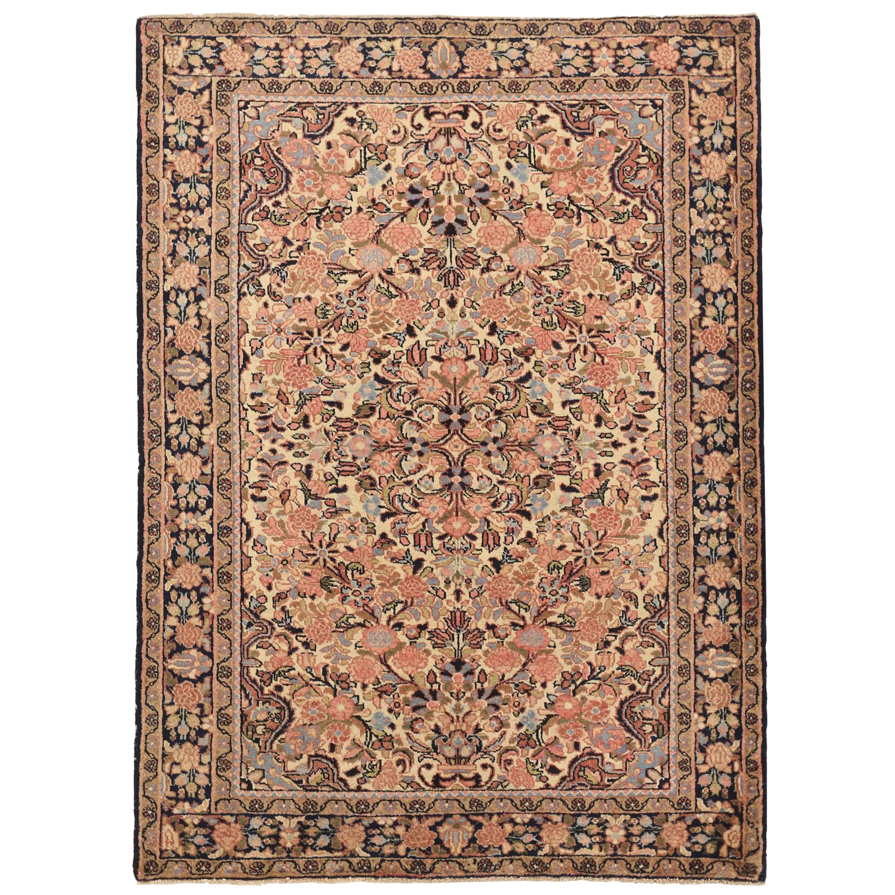 Antique Persian Area Rug Hamedan Design