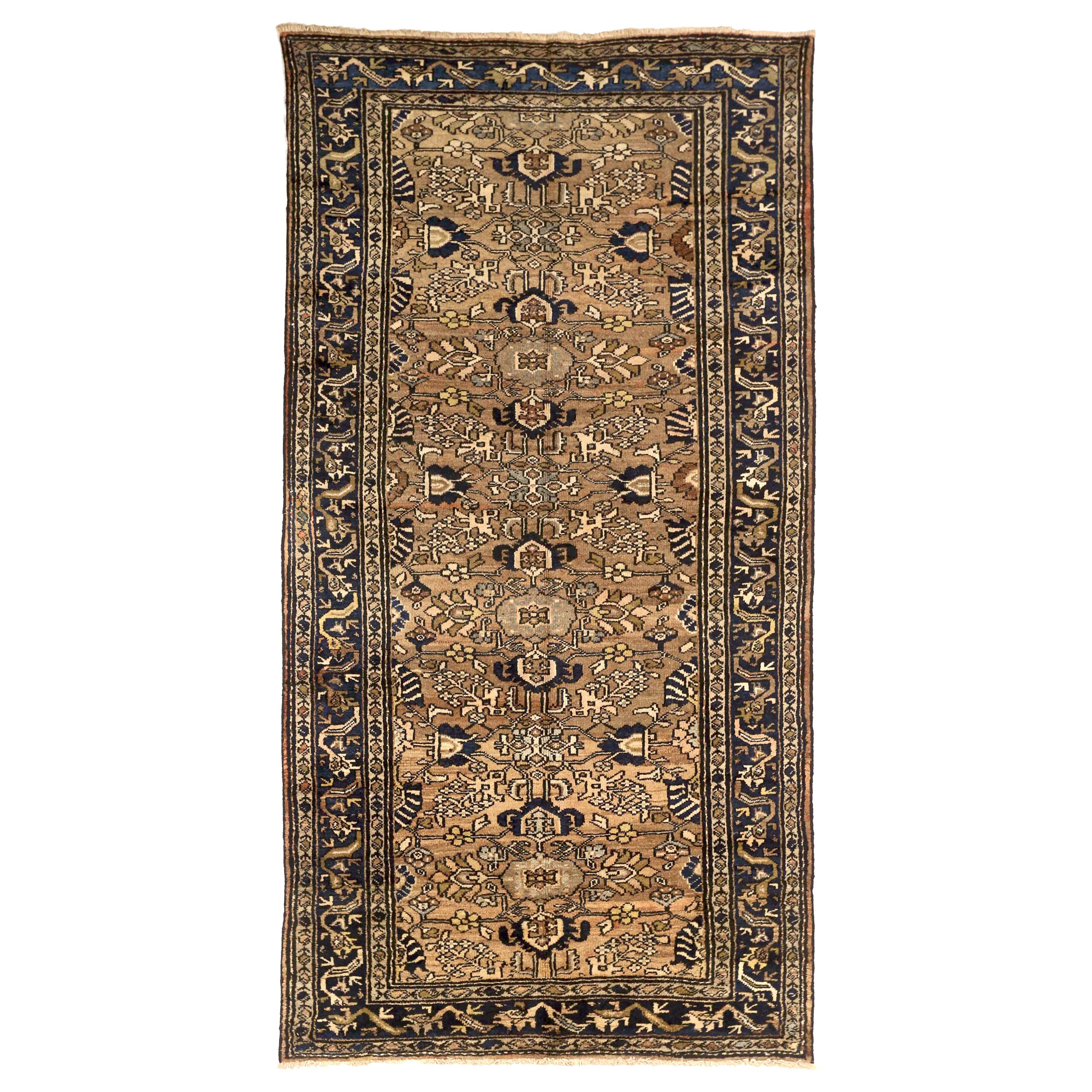 Antique Persian Area Rug Hamedan Design