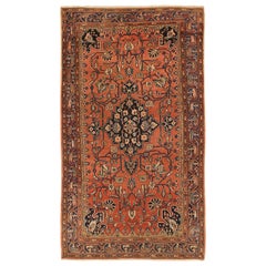 Vintage Persian Area Rug Hamedan Design