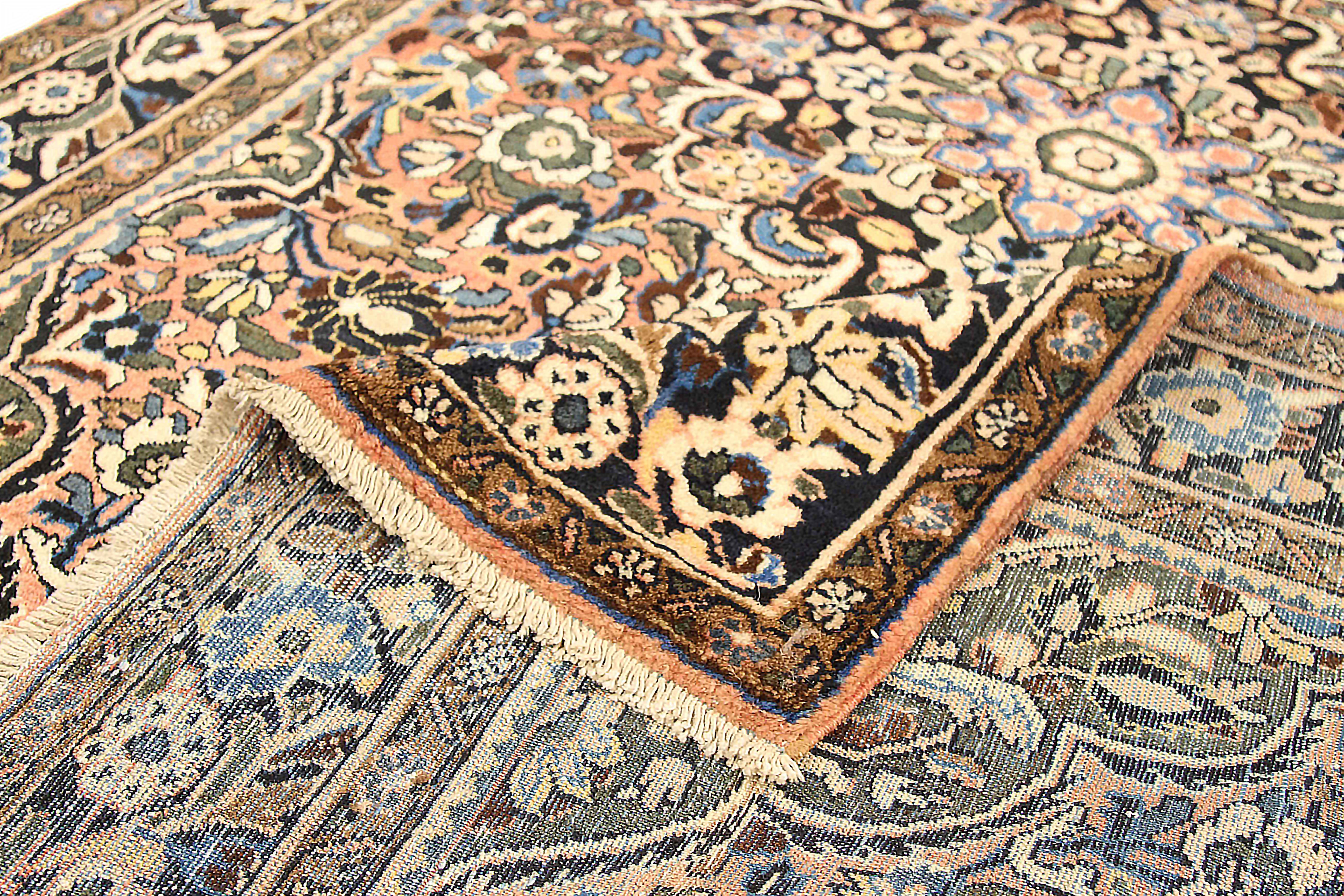 Hand-Woven Antique Persian Area Rug Hamedan Design For Sale