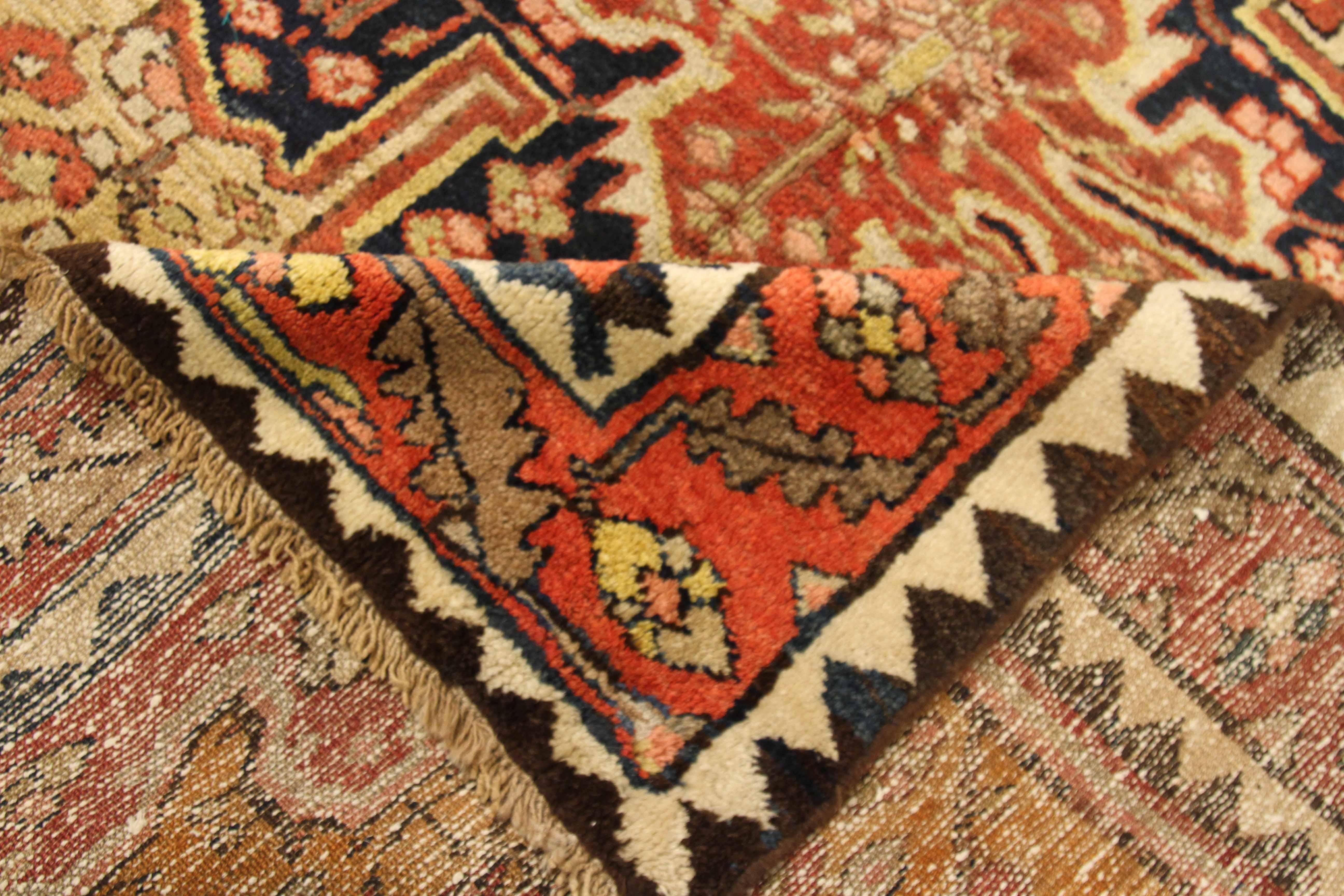 Hand-Woven Antique Persian Area Rug Hamedan Design For Sale