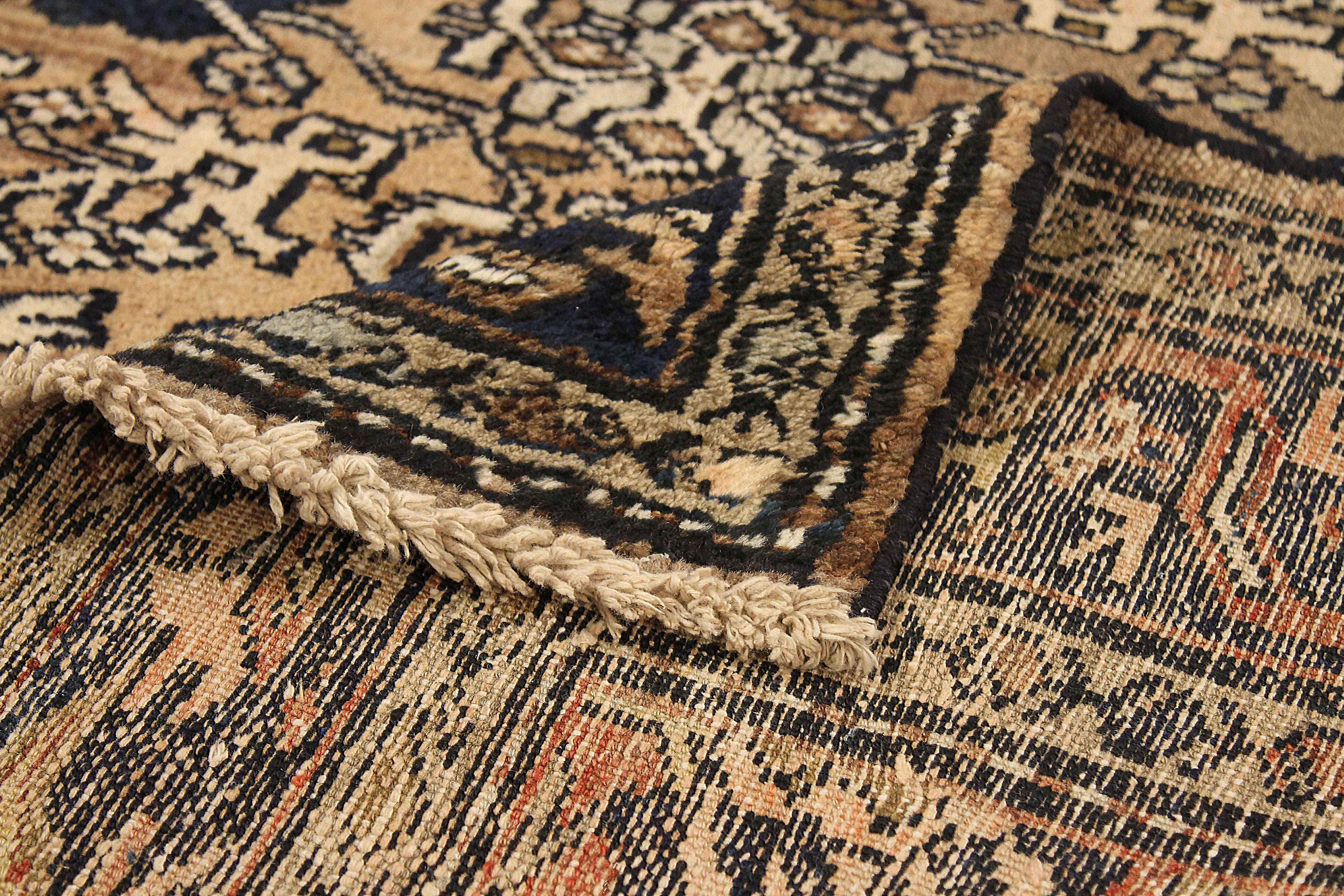 Hand-Woven Antique Persian Area Rug Hamedan Design For Sale