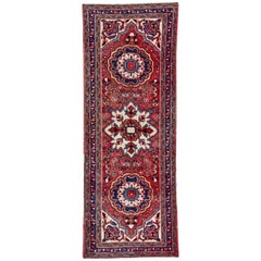 Vintage Persian Area Rug Heriz Design