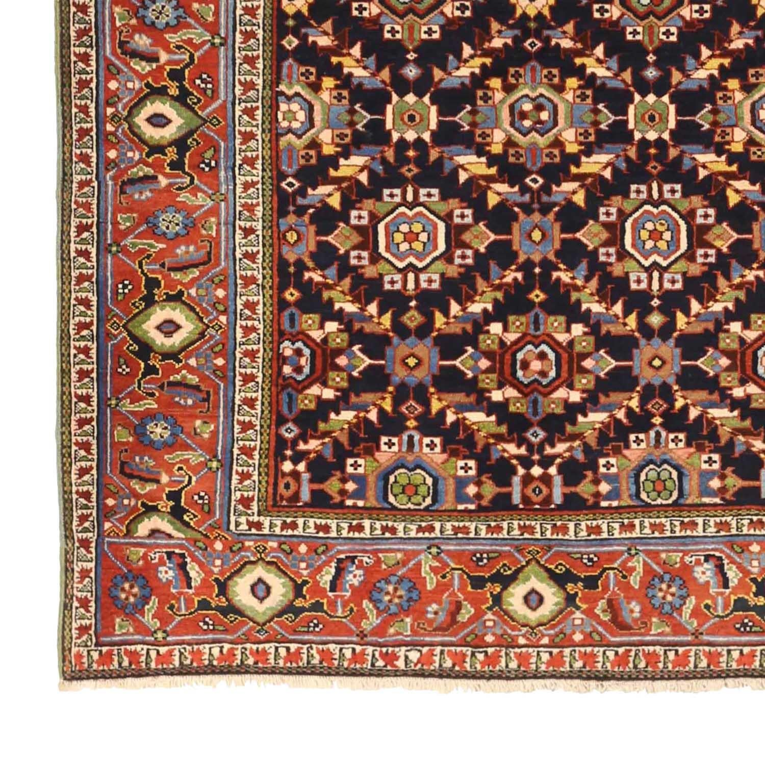 Heriz Serapi Antique Persian Area Rug Heriz Design For Sale