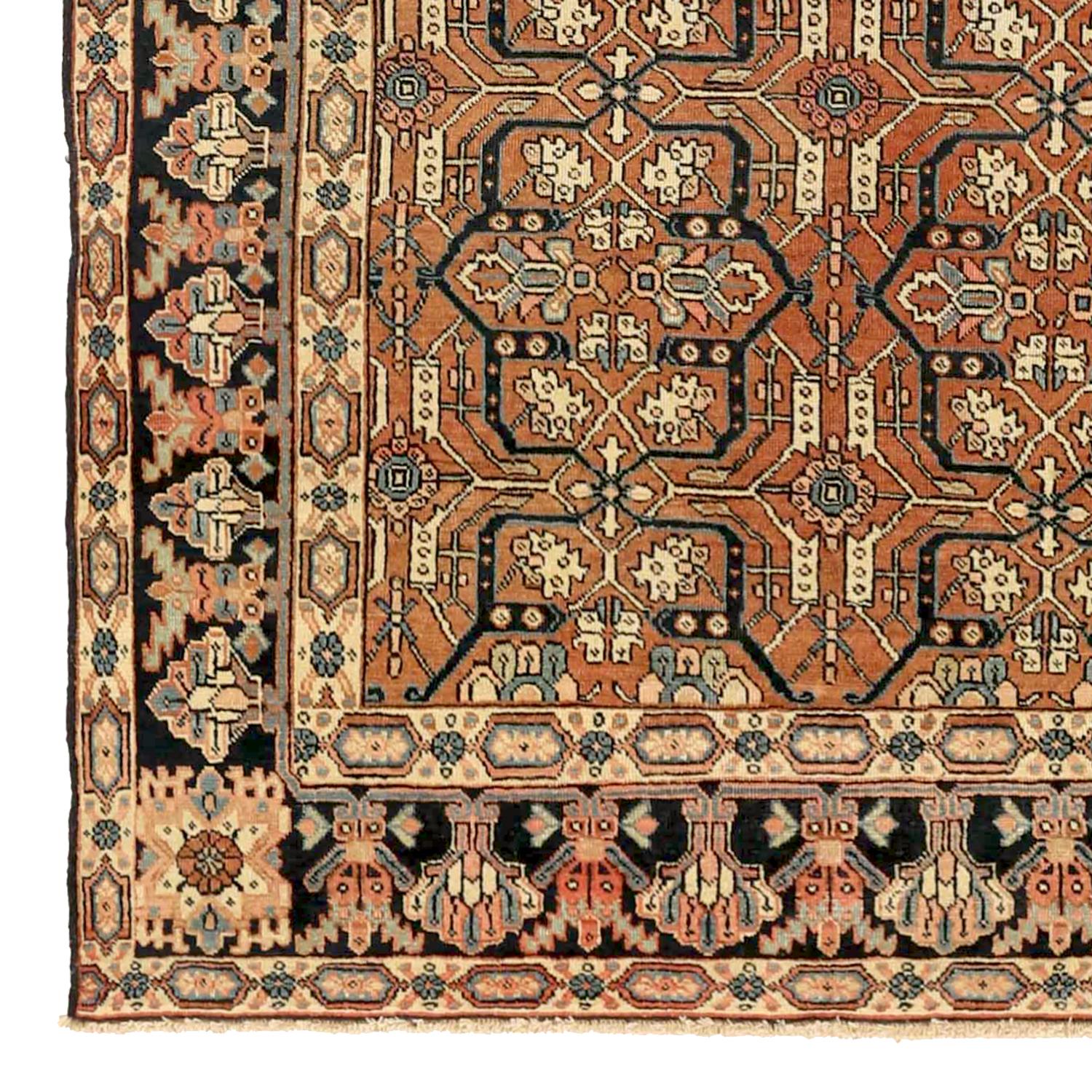 Antiker persischer Teppich im Heriz-Design (Heriz Serapi) im Angebot