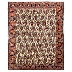 Antiker persischer Teppich im Isfahan-Design