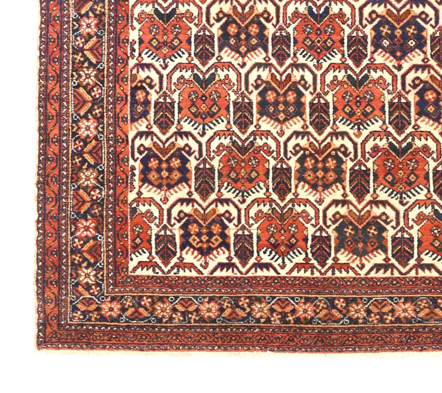 Other Antique Persian Area Rug Isfahan Design For Sale