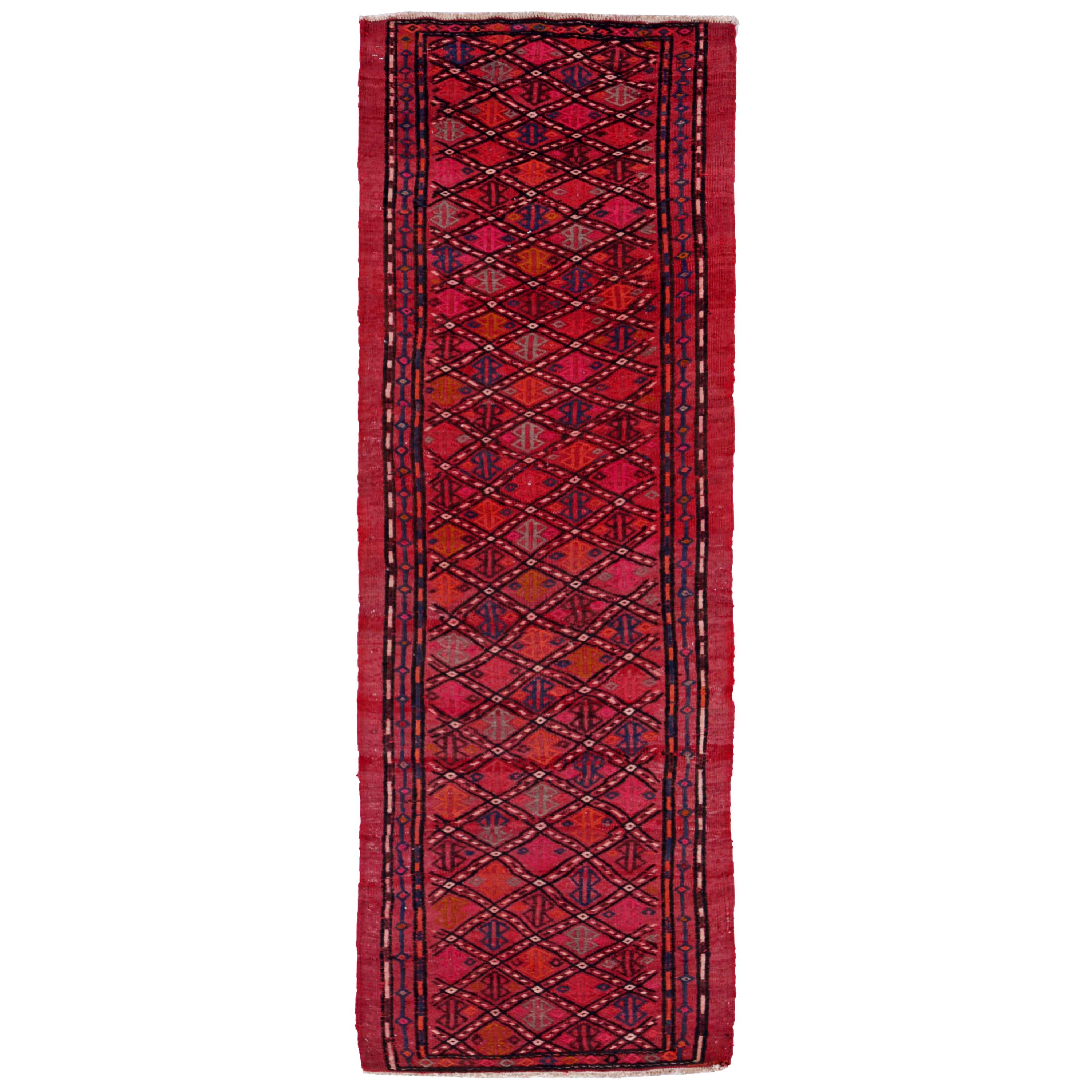 Antique Persian Area Rug Jajim Design For Sale