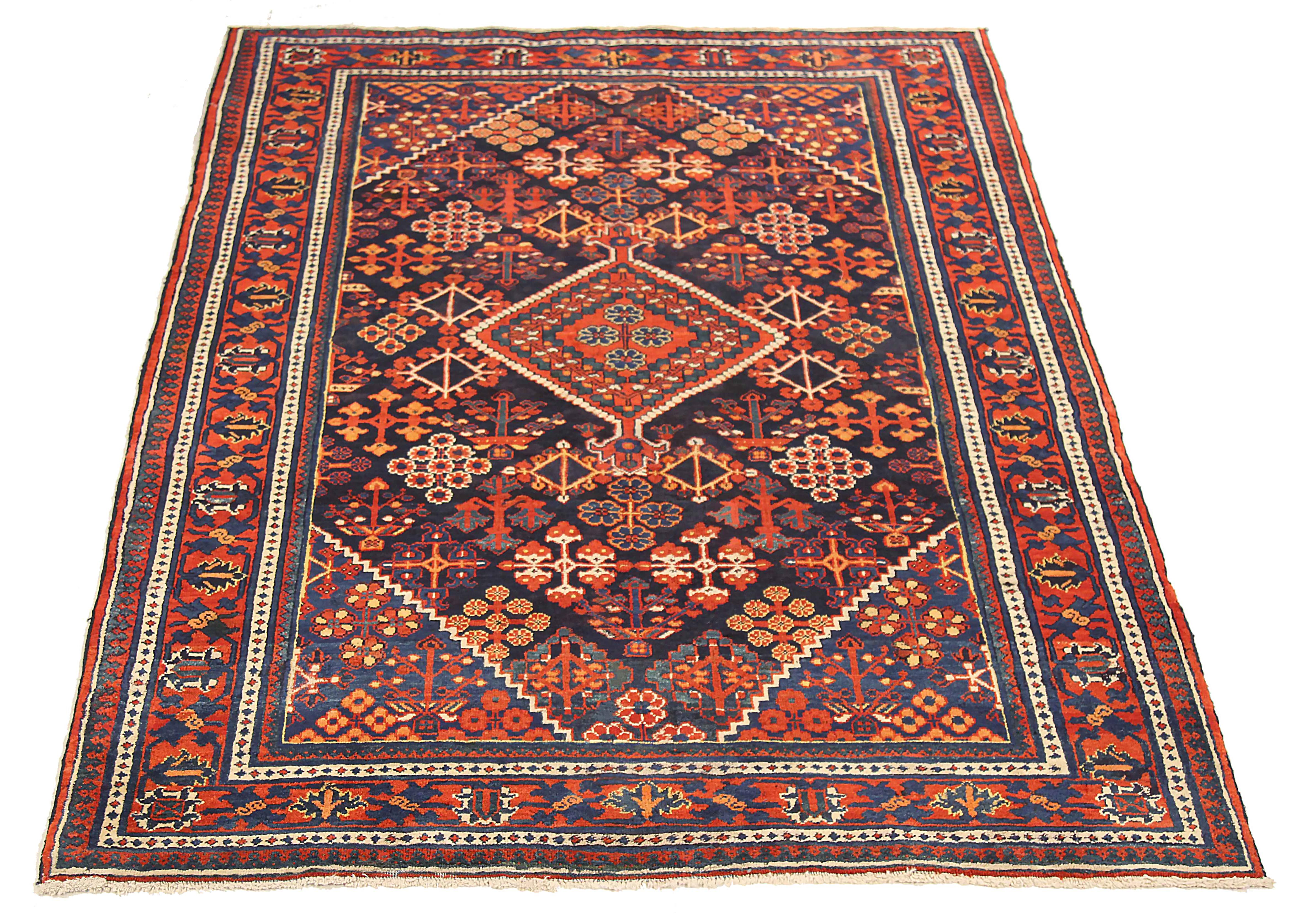 Antique Persian area rug handwoven from the finest sheep’s wool. It’s colored with all-natural vegetable dyes that are safe for humans and pets. It’s a traditional Joshegan design handwoven by expert artisans. It’s a lovely area rug that can be