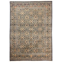 Vintage Persian Area Rug Kashan Design