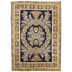 Antique Persian Area Rug Kashan Design