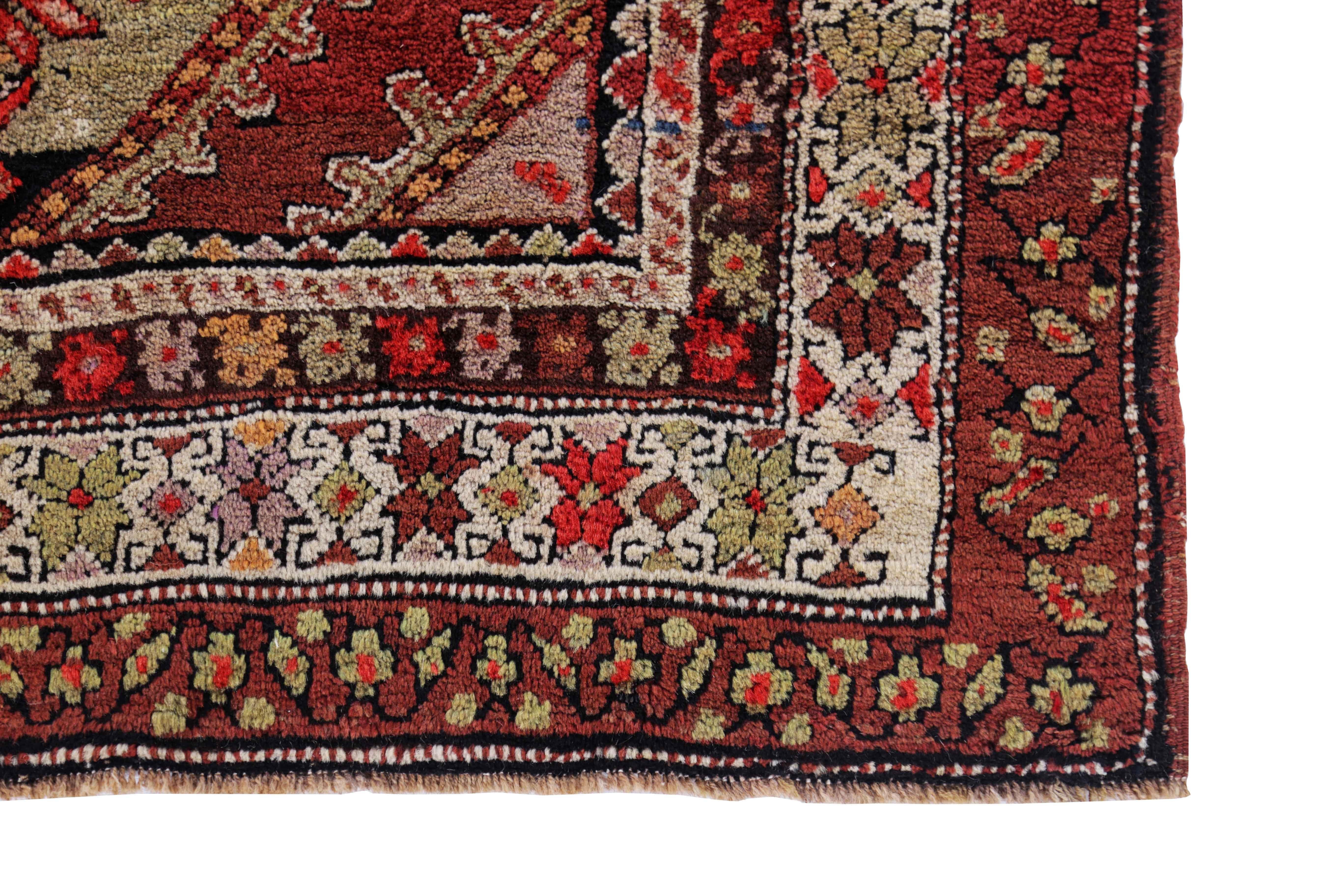 20th Century Antique Persian Area Rug Kazak Design For Sale