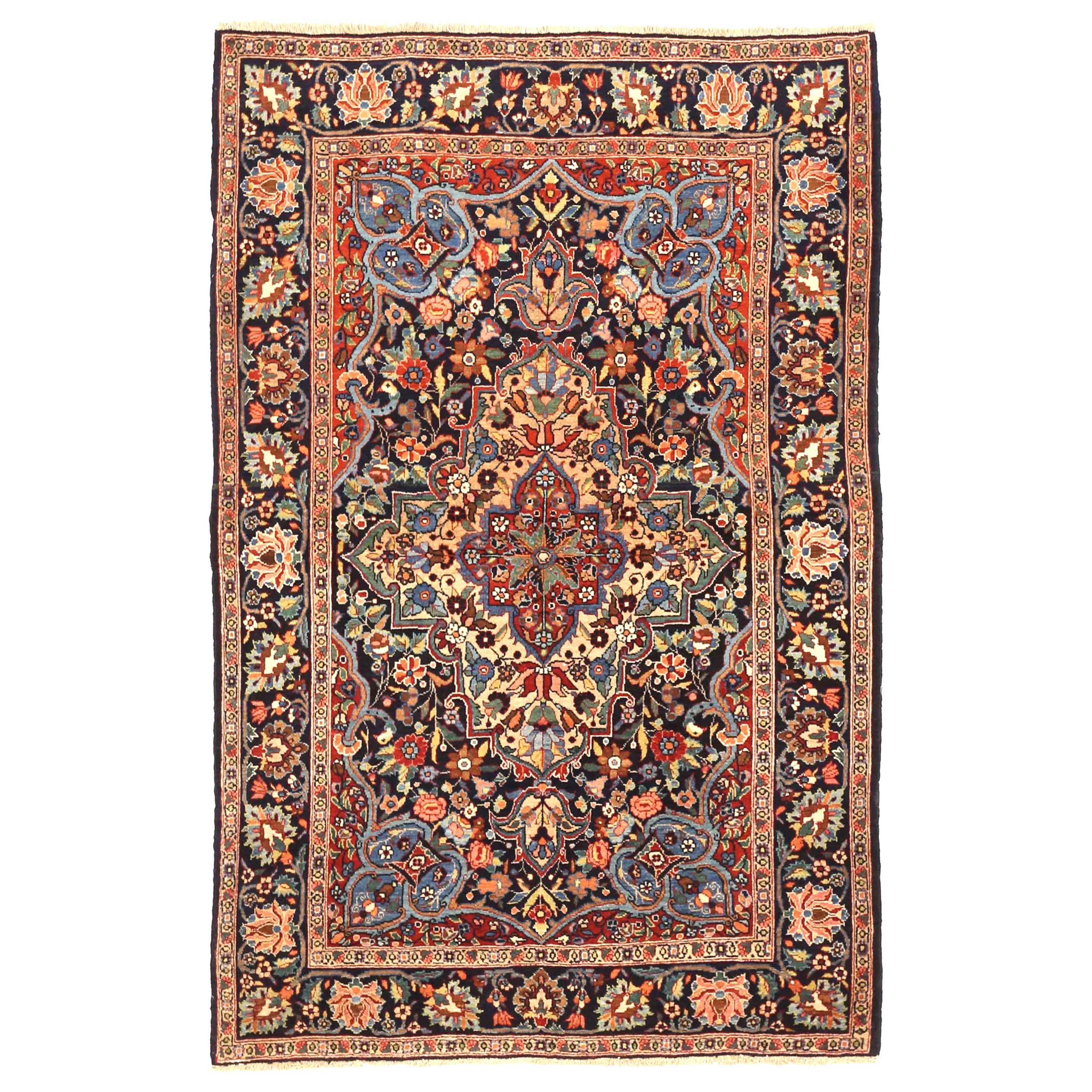 Antiker persischer Teppich im Kermanshah-Design