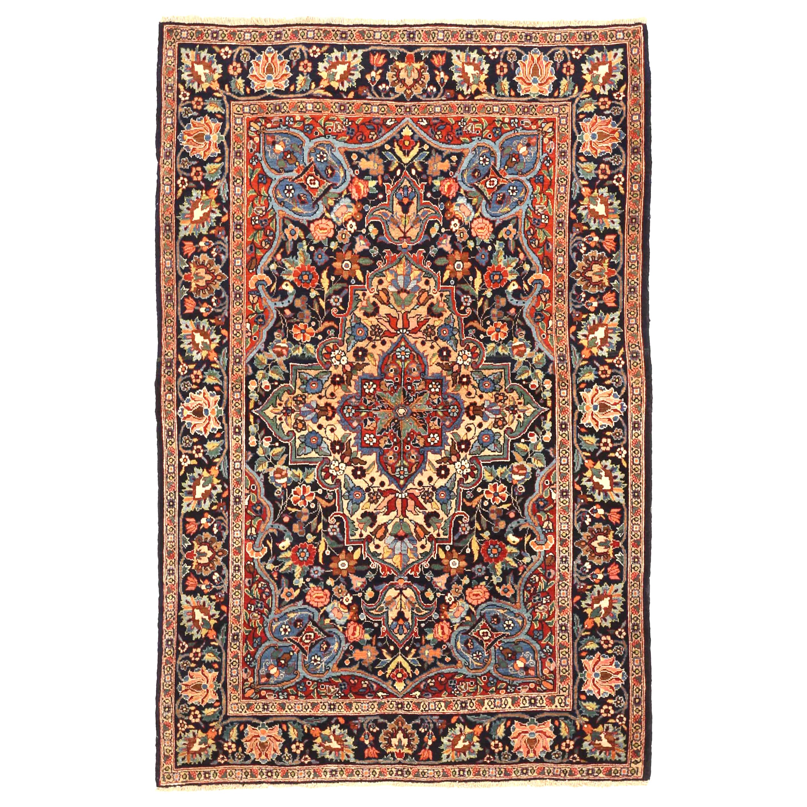 Antique Persian Area Rug Kermanshah Design For Sale