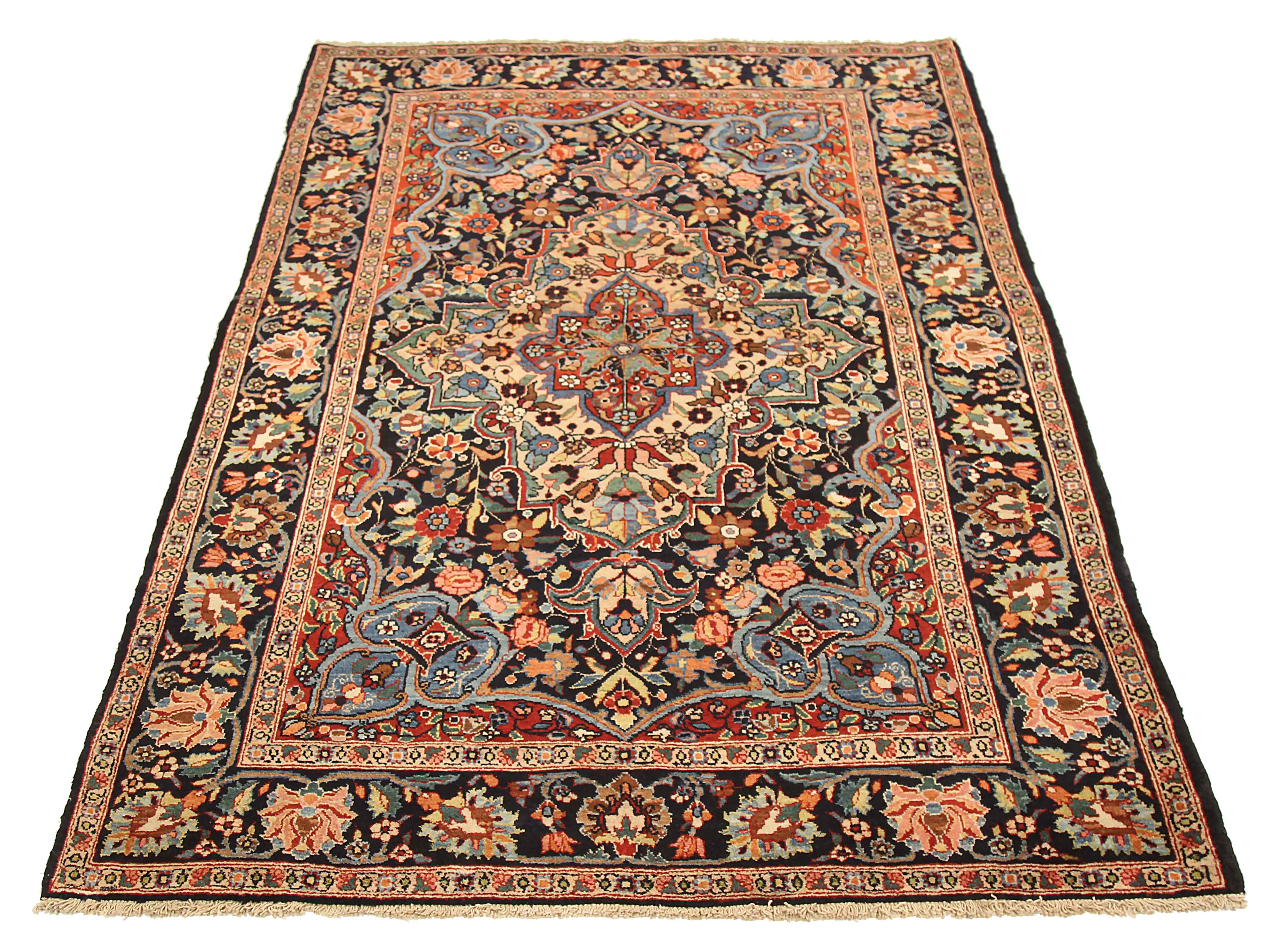 Antique Persian area rug handwoven from the finest sheep’s wool. It’s colored with all-natural vegetable dyes that are safe for humans and pets. It’s a traditional Kermanshah design handwoven by expert artisans. It’s a lovely area rug that can be