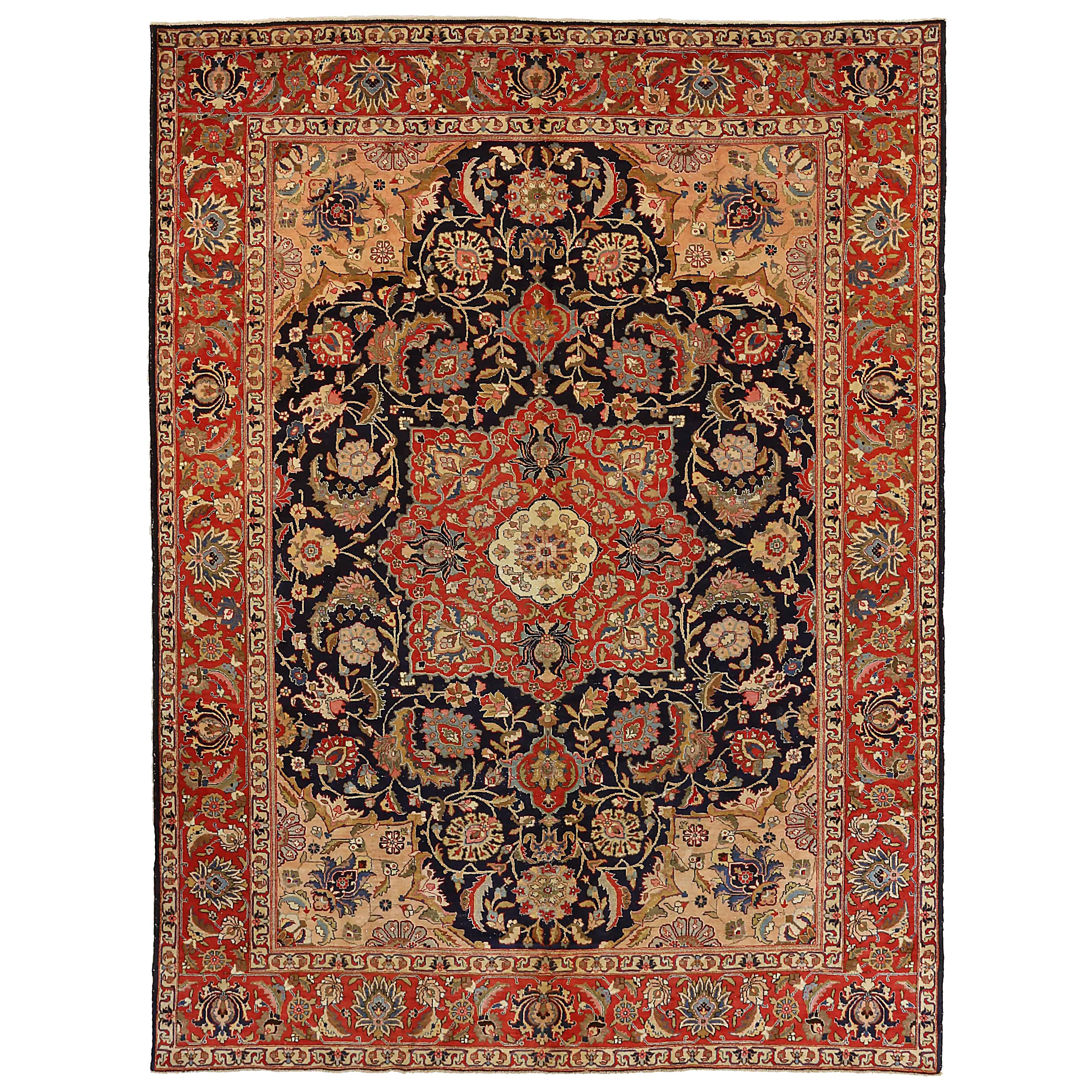 Antique Persian Area Rug Khoy Design For Sale
