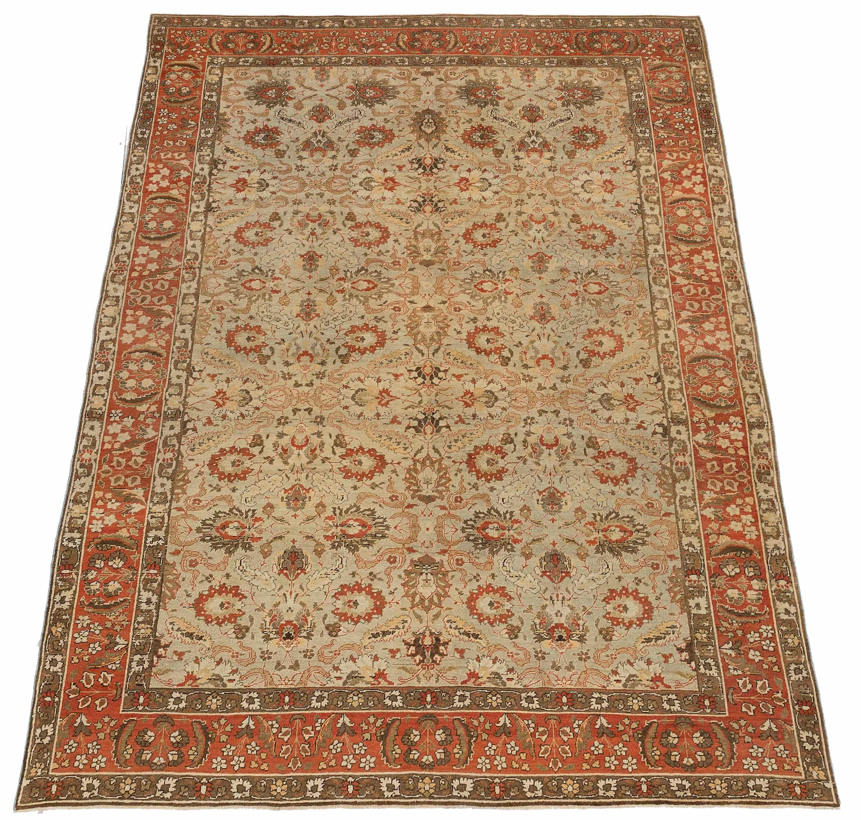 Antique Persian area rug handwoven from the finest sheep’s wool. It’s colored with all-natural vegetable dyes that are safe for humans and pets. It’s a traditional Khoy design handwoven by expert artisans. It’s a lovely area rug that can be
