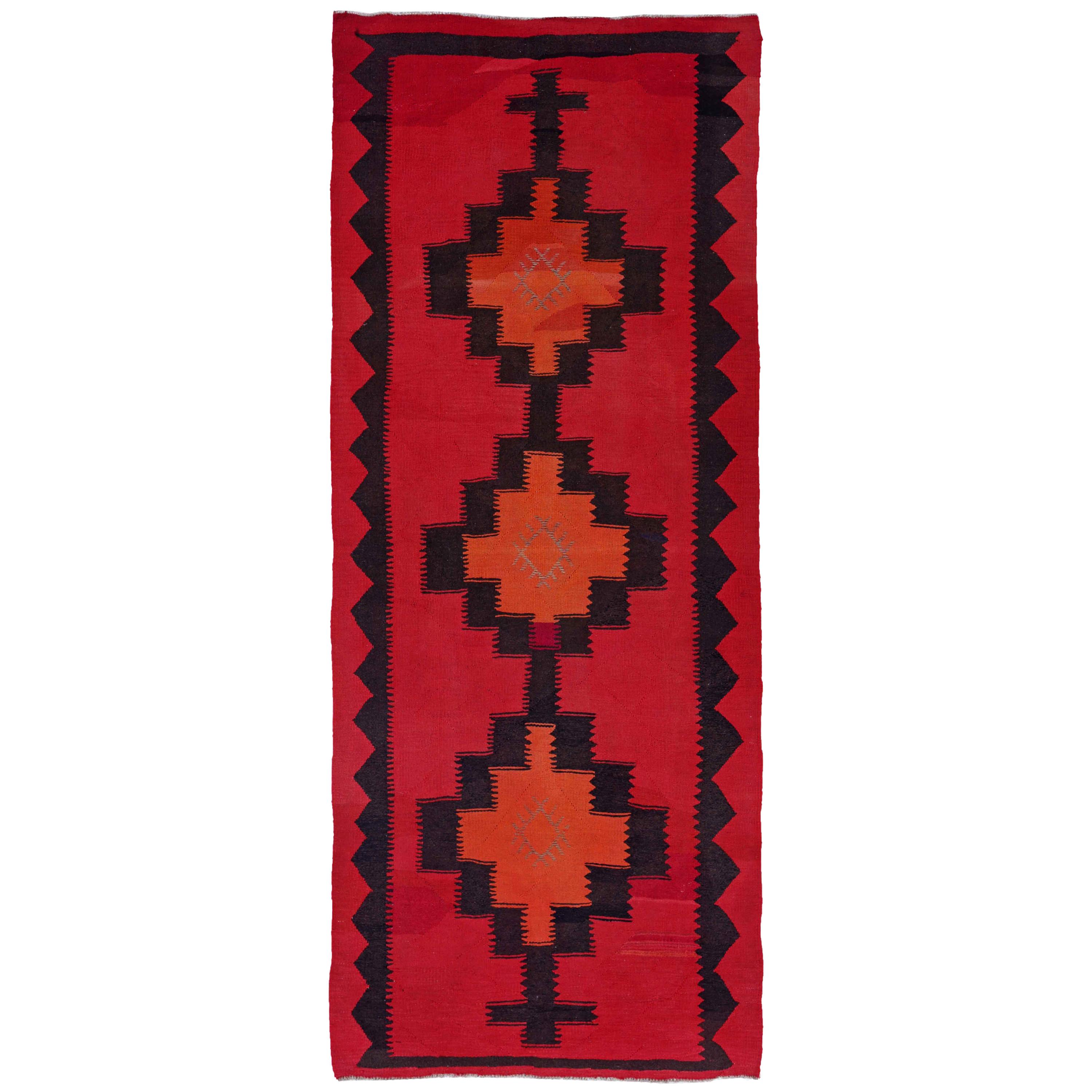 Antiker persischer Teppich im Kelim-Design im Angebot