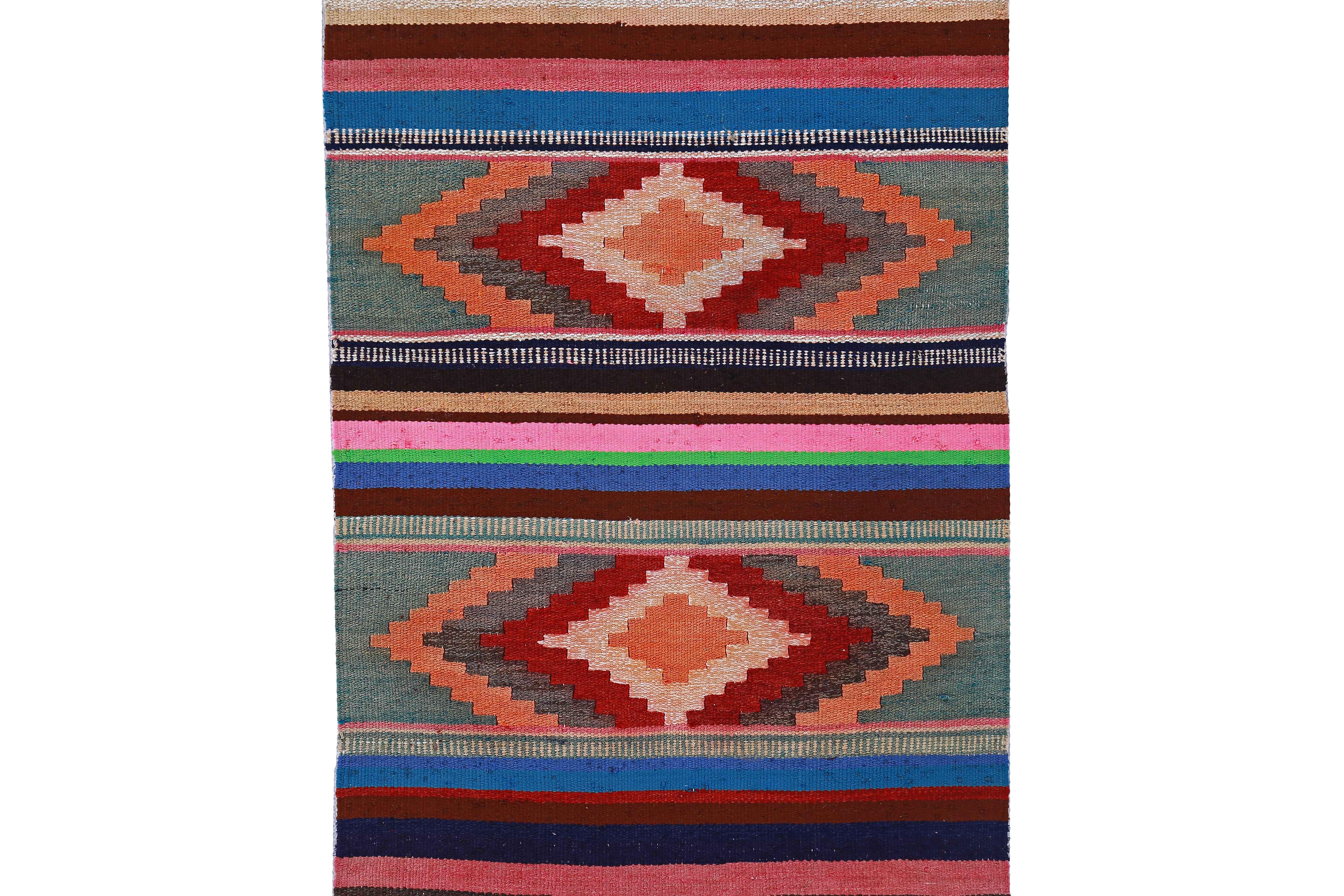 Hand-Woven Antique Persian Area Rug Kilim Design For Sale