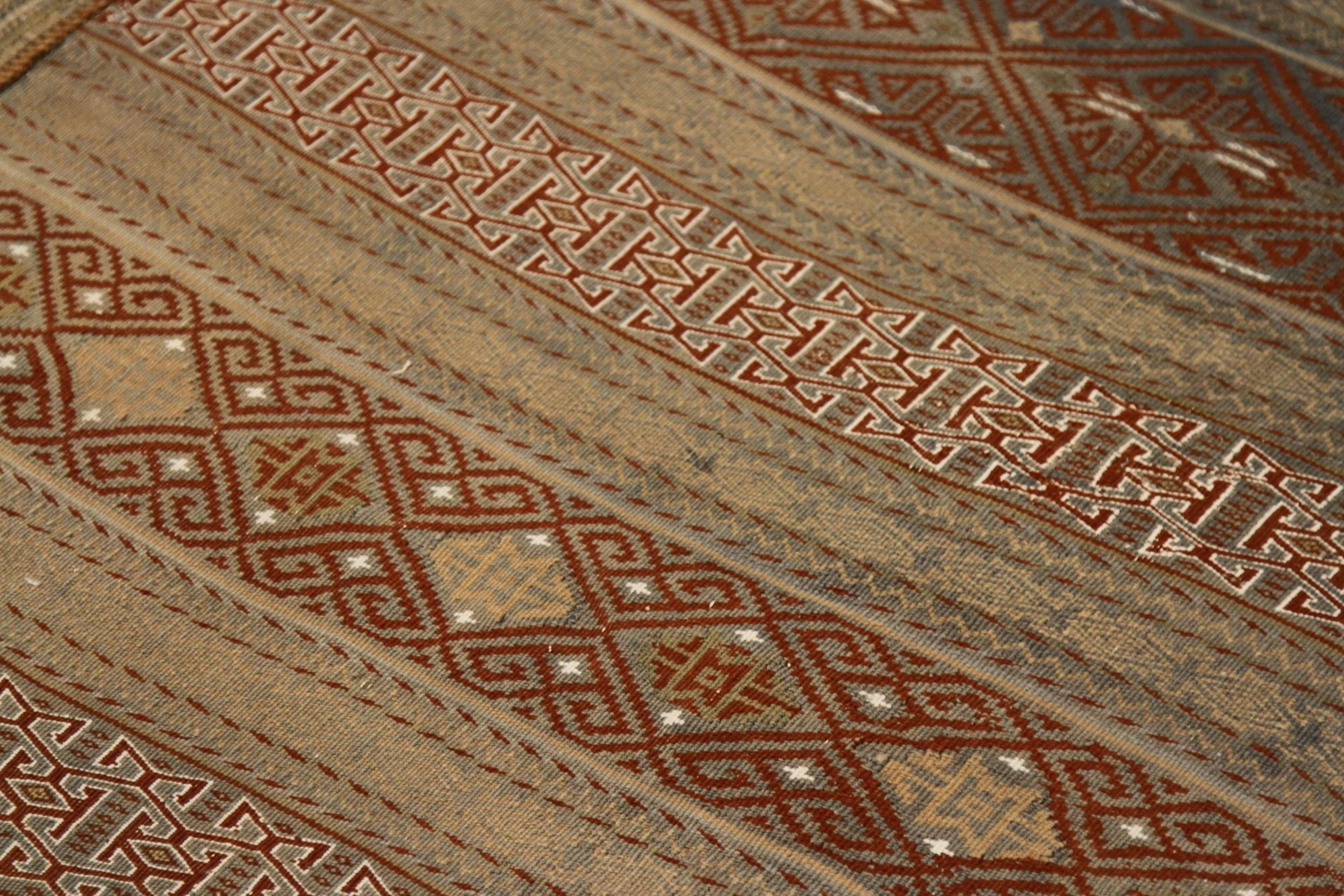 Hand-Woven  Antique Persian Area Rug Kilim Design For Sale