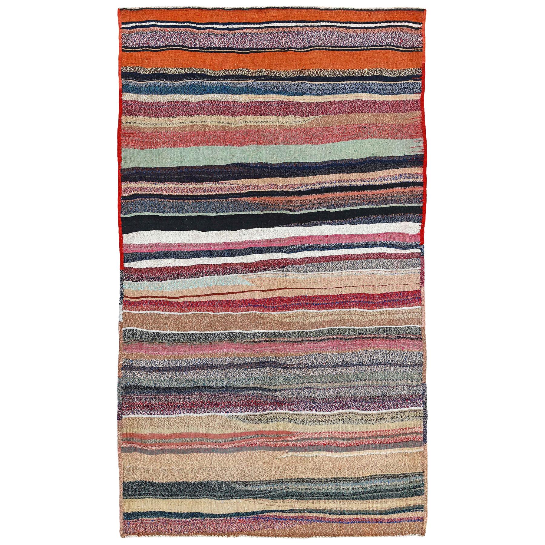 Antique Persian Area Rug Kilim Design