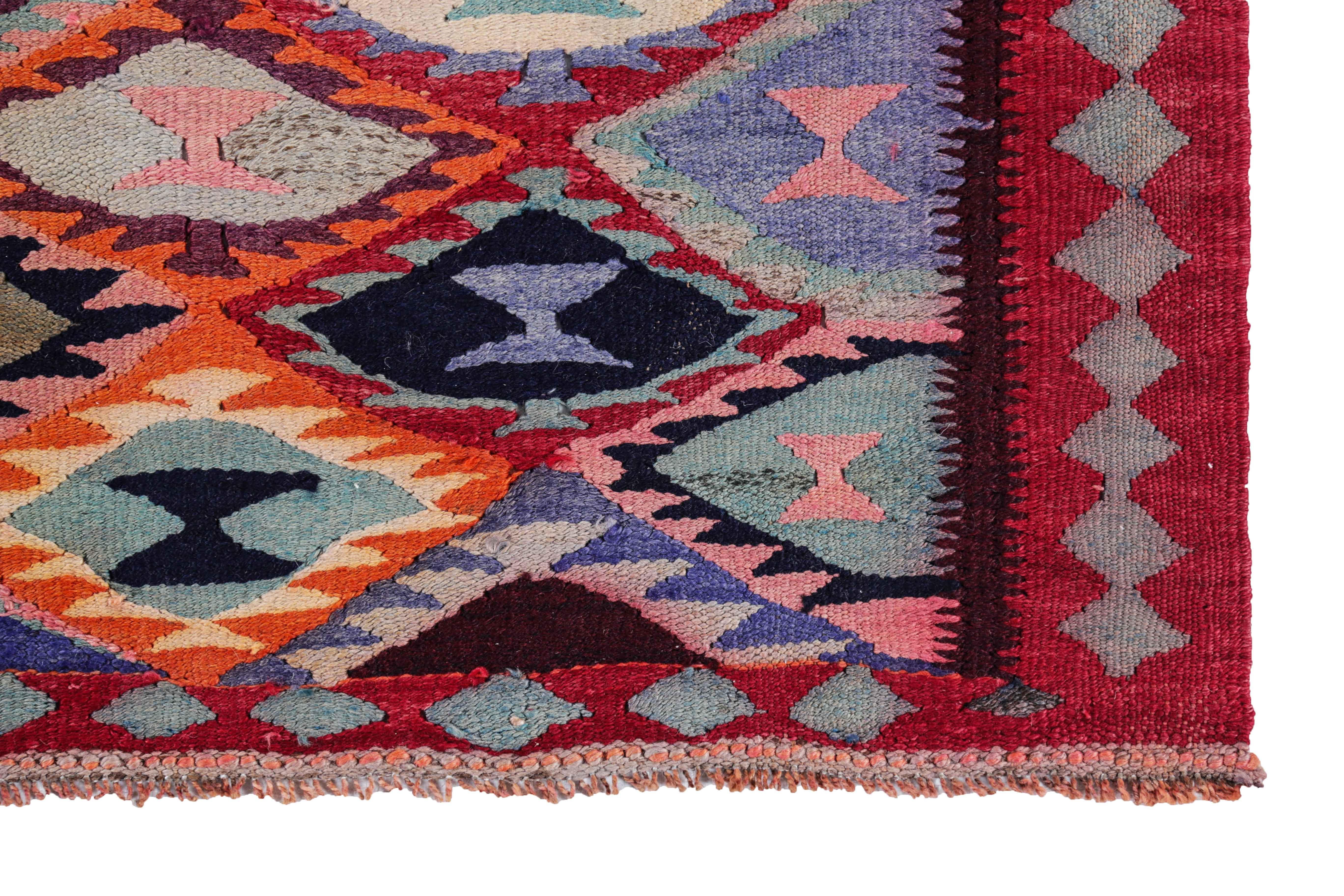 20th Century Antique Persian Area Rug Kilim Design For Sale