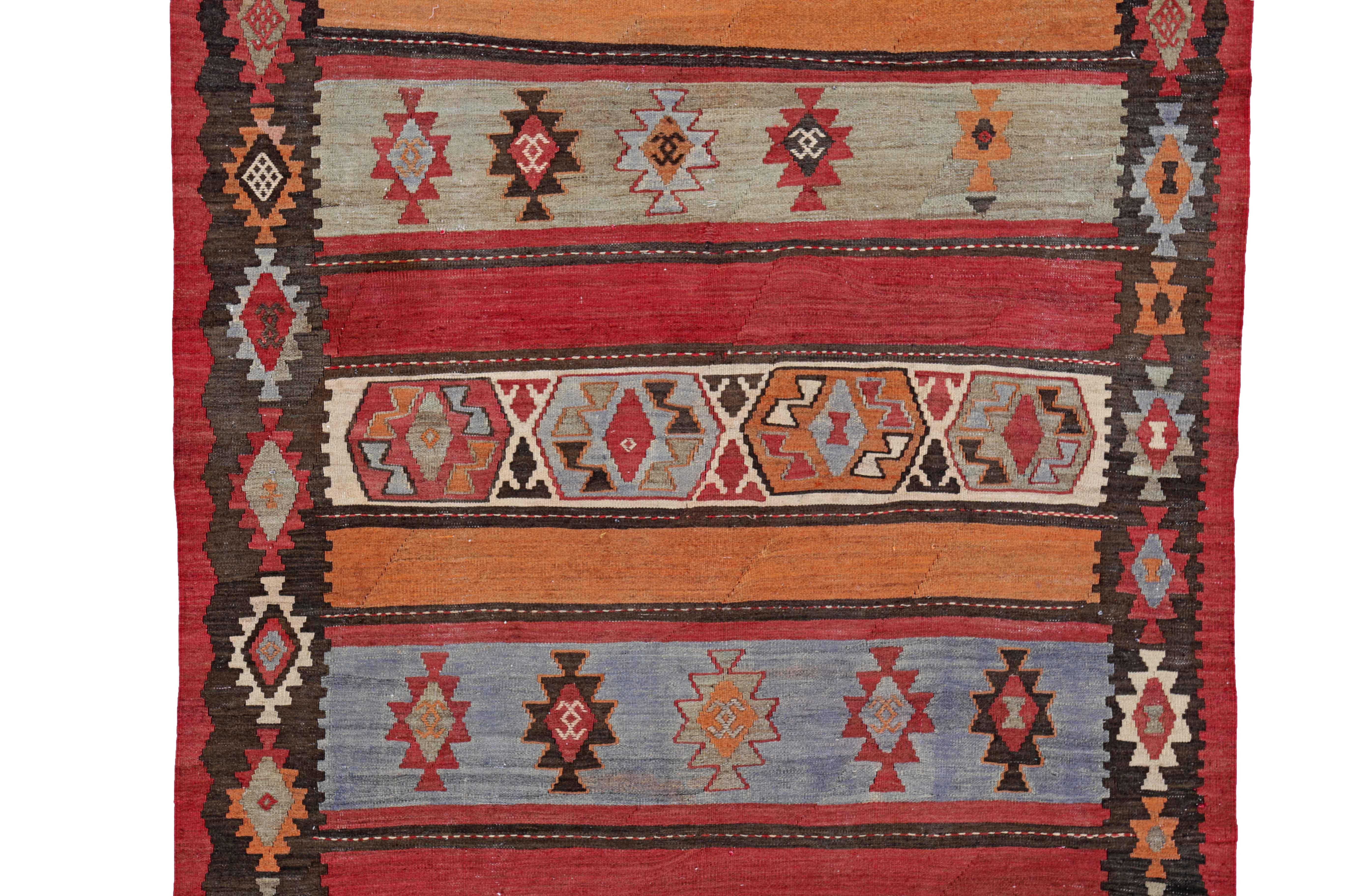 Hand-Woven Antique Persian Area Rug Kilim Design For Sale