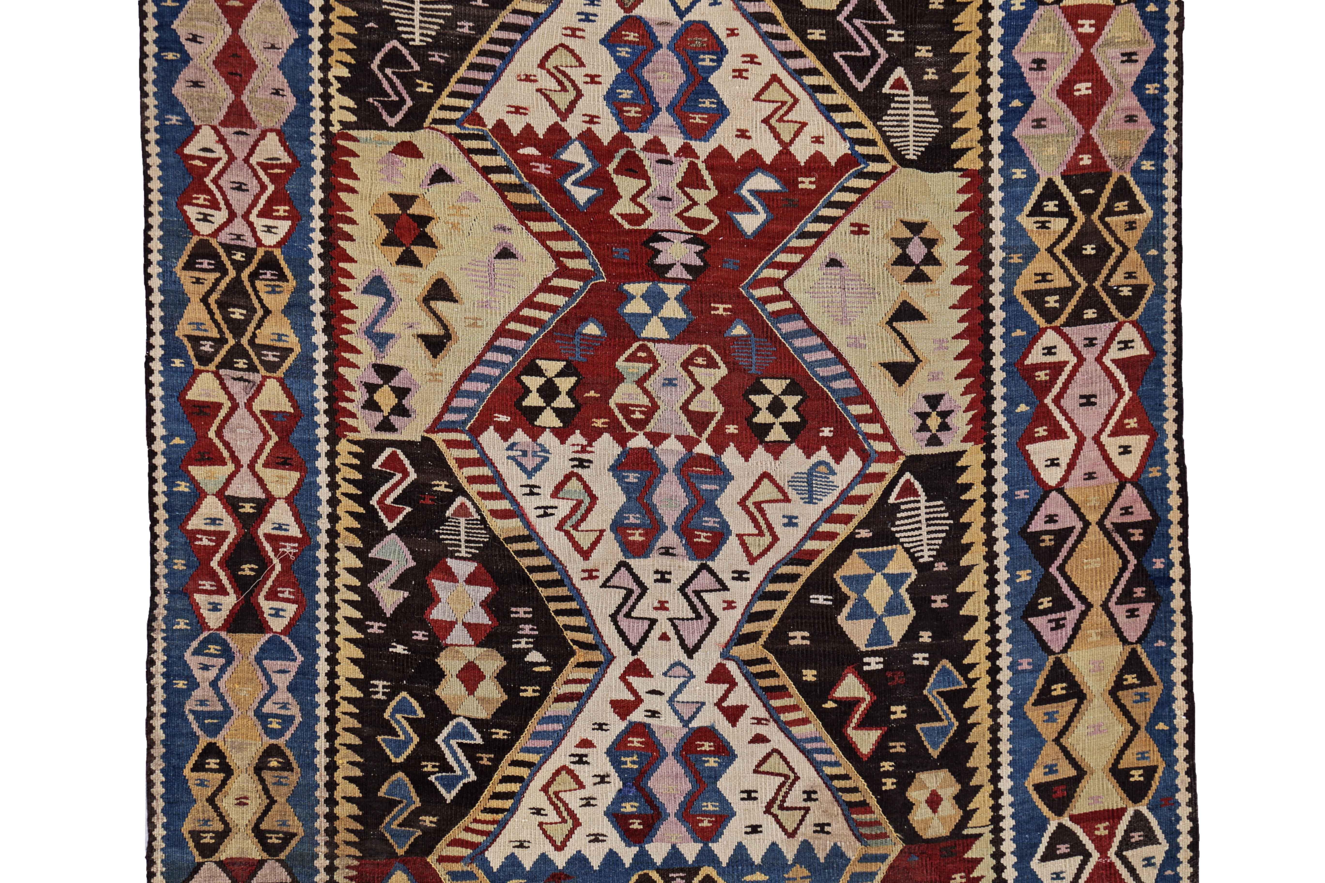 Alfombra Persa Antigua Kilim Design Tejido a mano en venta