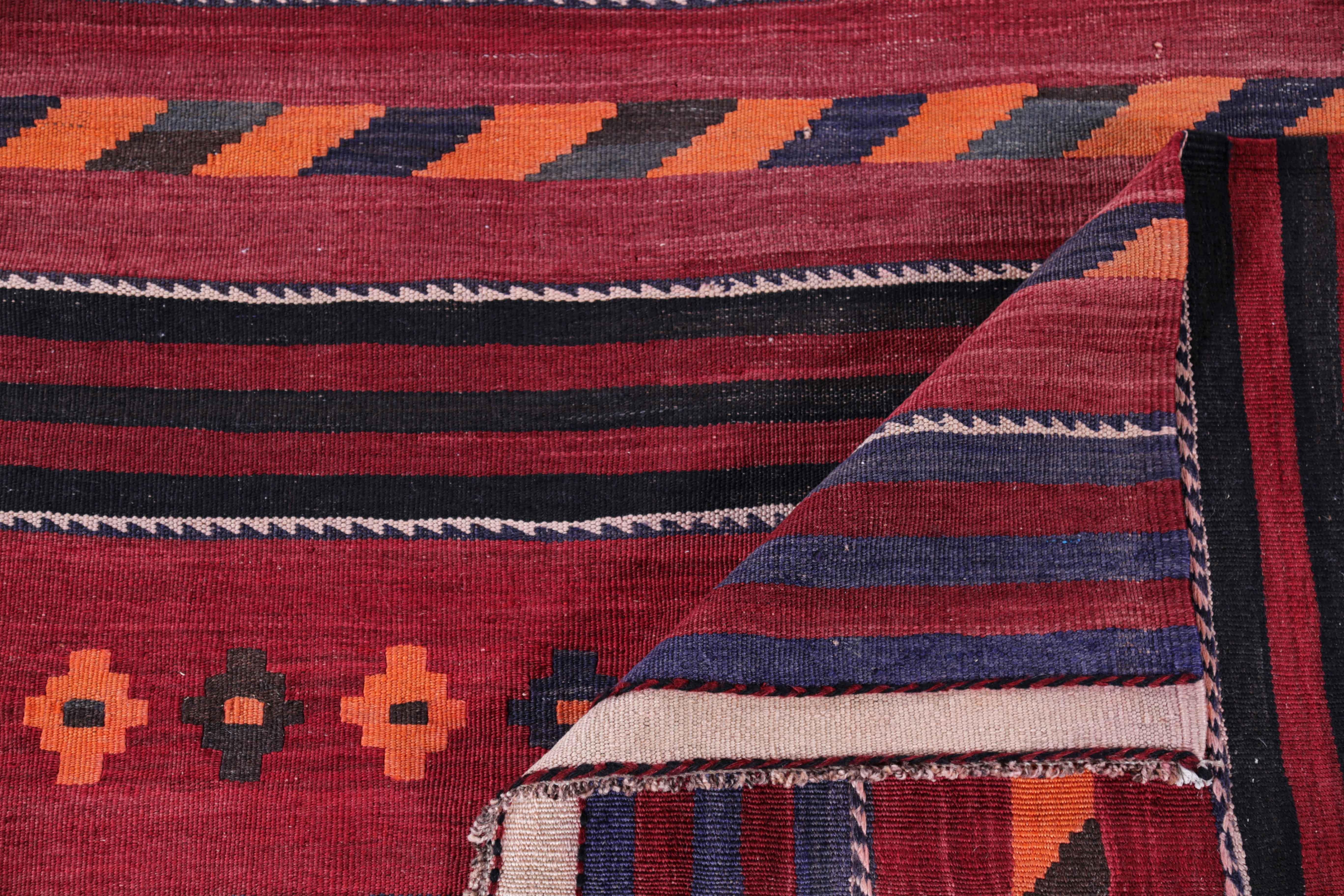 Wool Antique Persian Area Rug Kilim Design For Sale