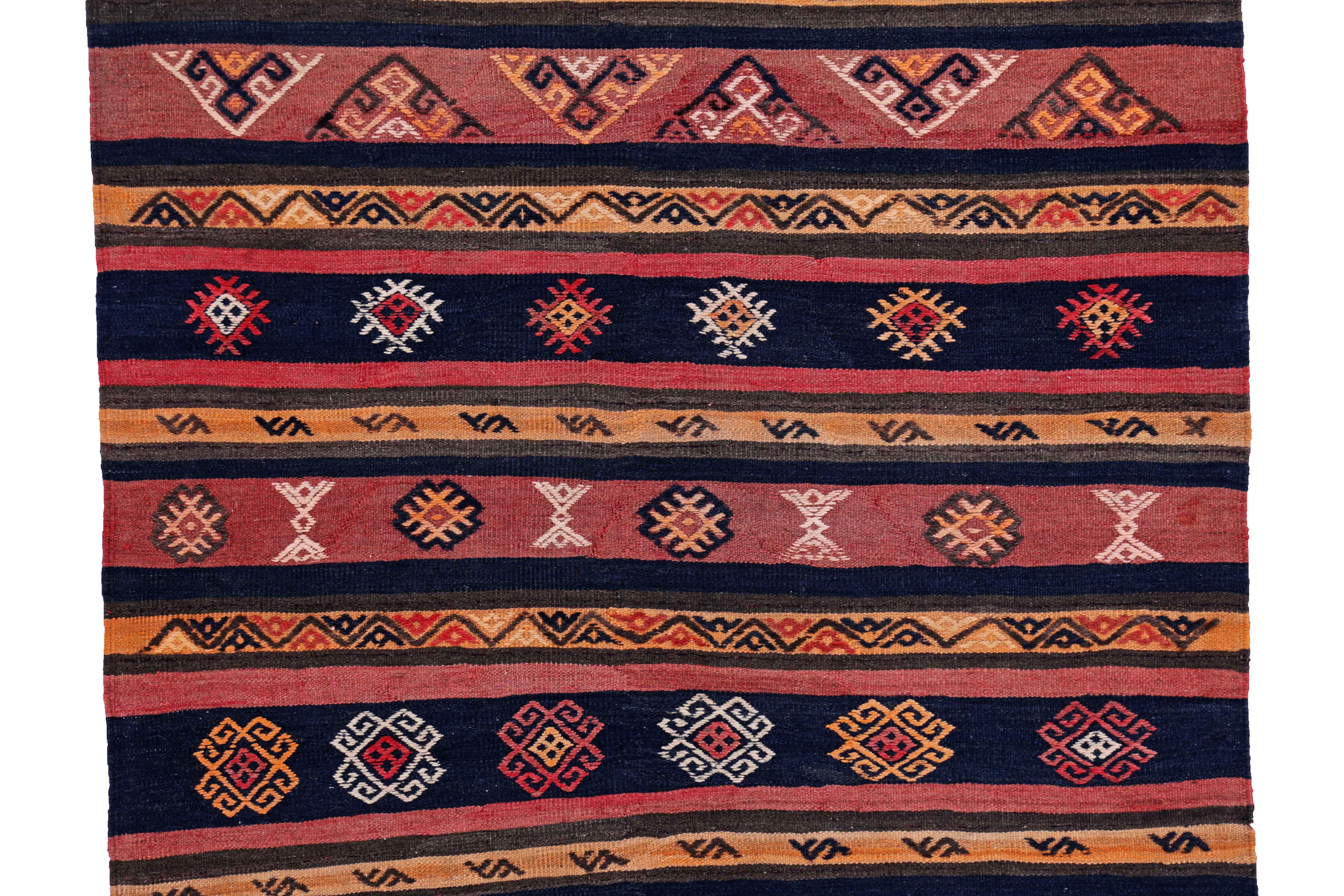 Hand-Woven Antique Persian Area Rug Kilim Design For Sale