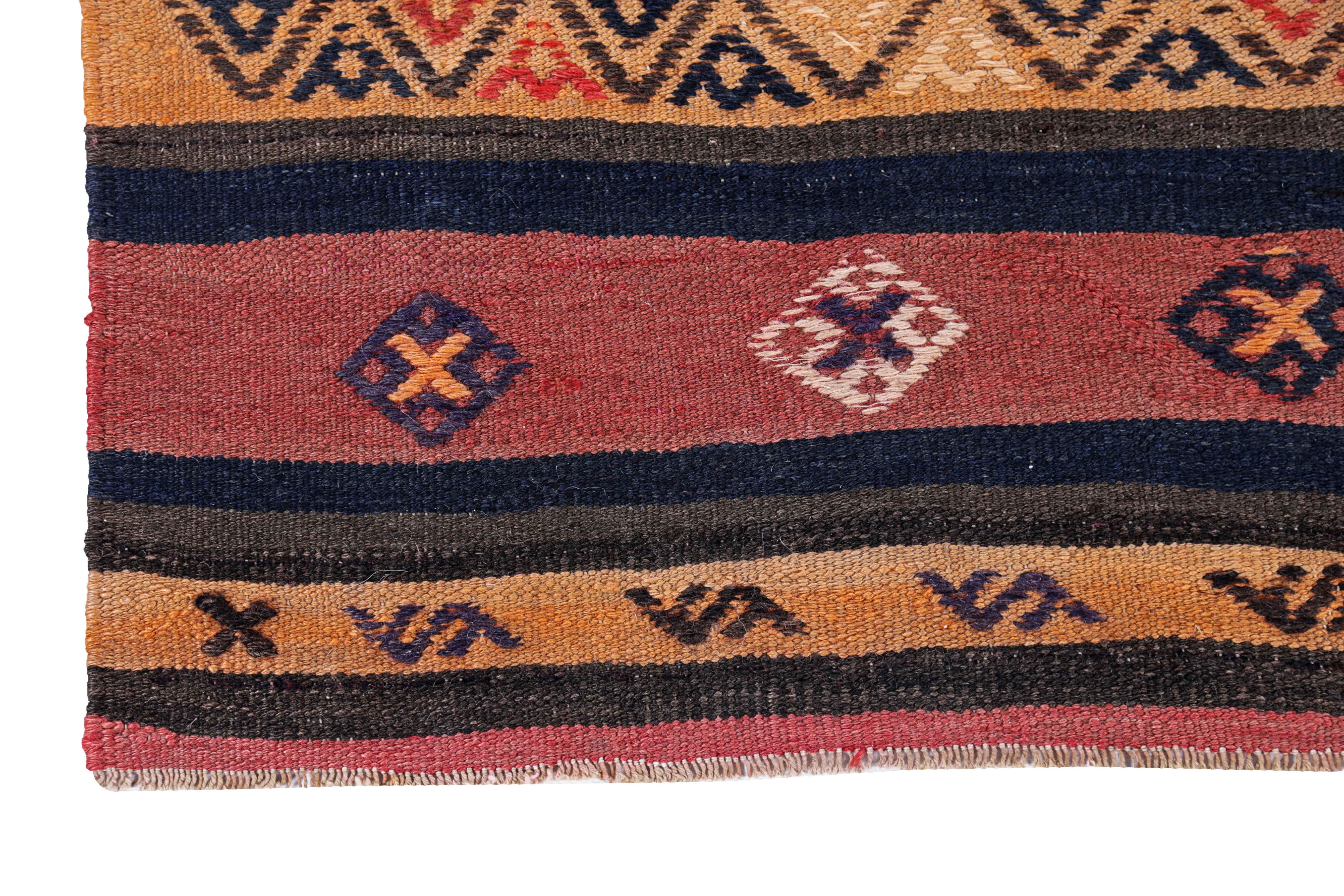 20th Century Antique Persian Area Rug Kilim Design For Sale