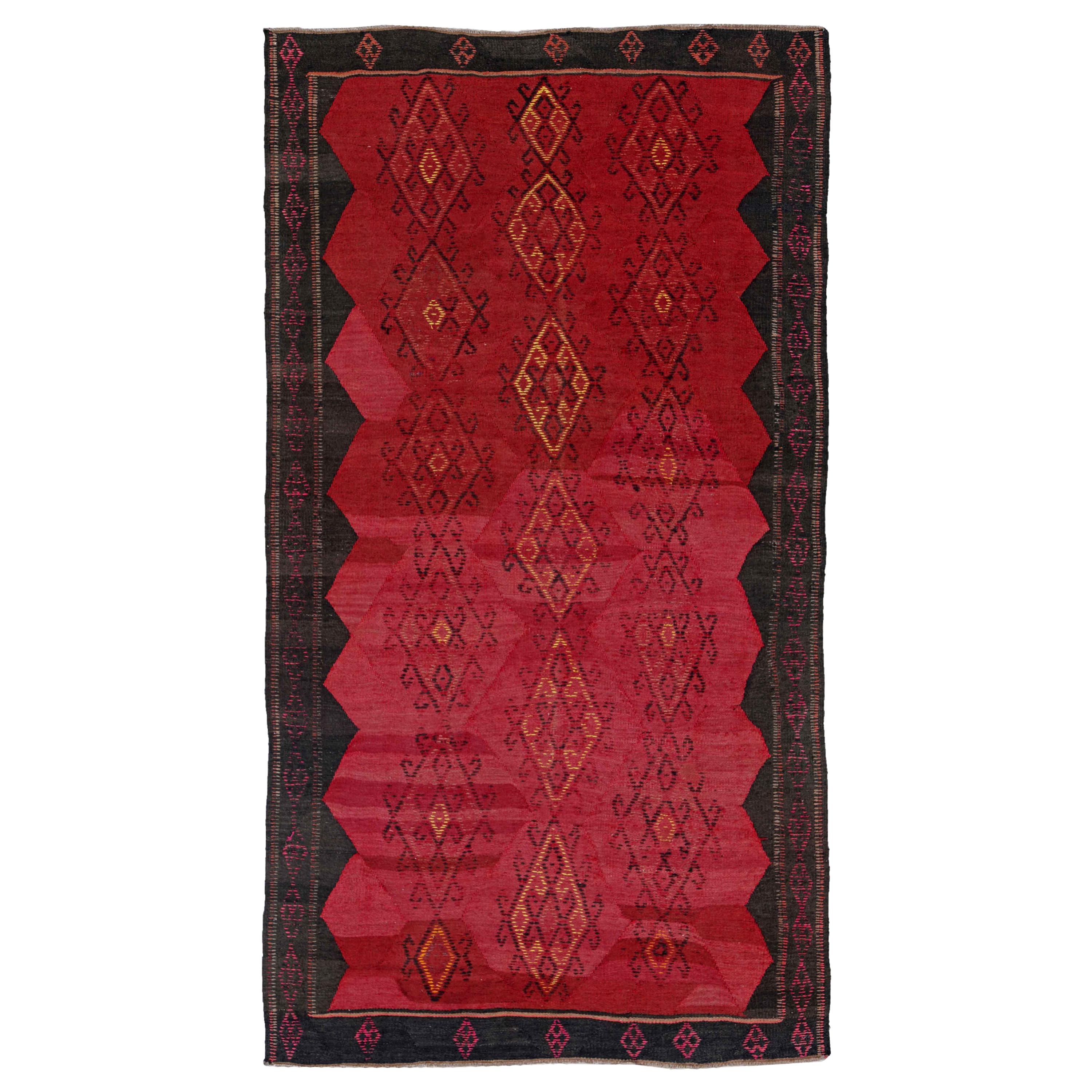 Antique Persian Area Rug Kilim Design For Sale