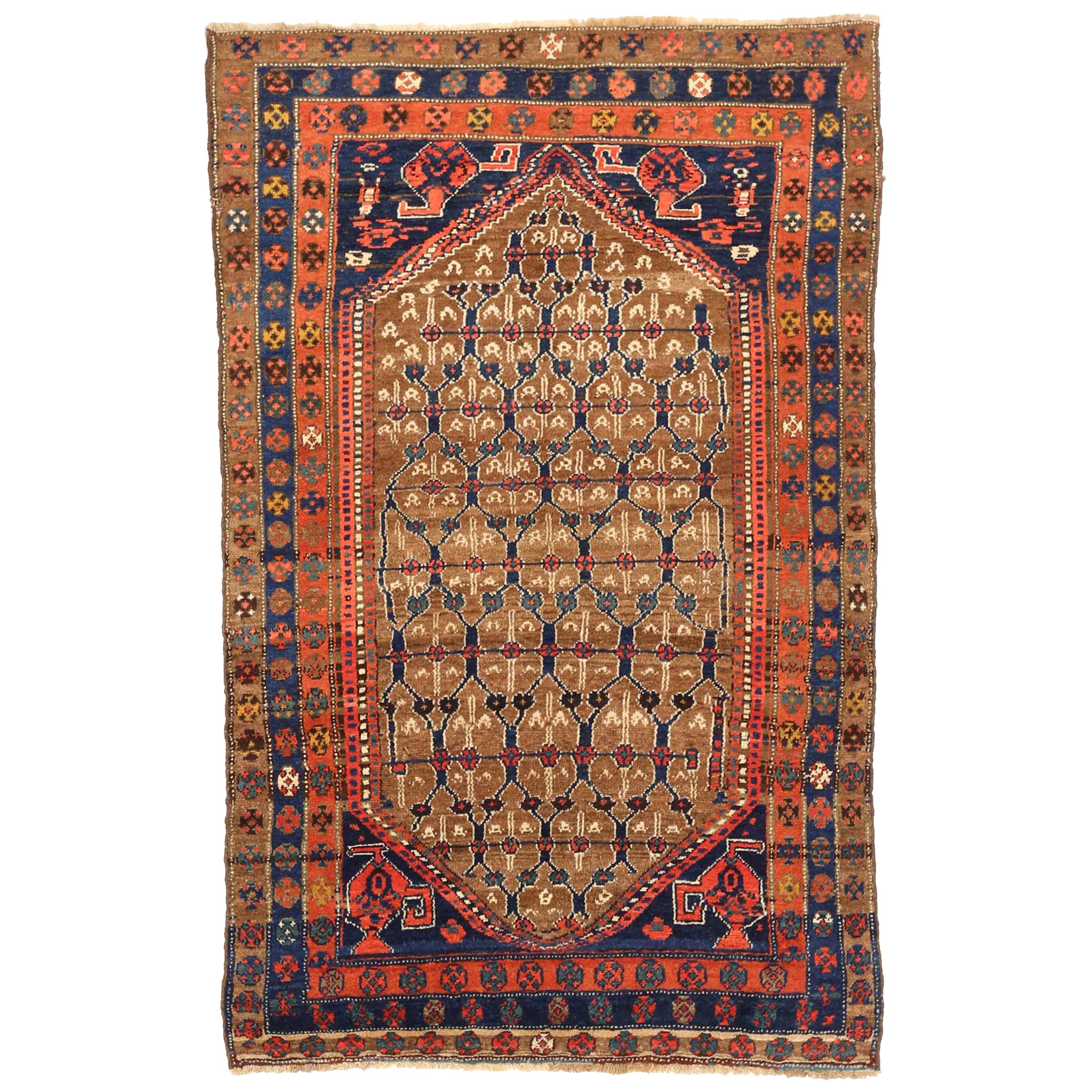 Antique Persian Area Rug Kolyai Design For Sale